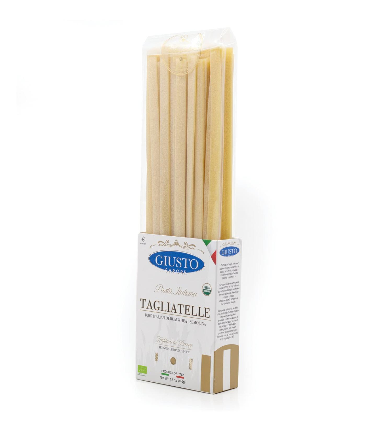 Giusto Sapore Organic Bronze Drawn Tagliatelle Italian Pasta - 340g - Buy Online on SooperMarket.com