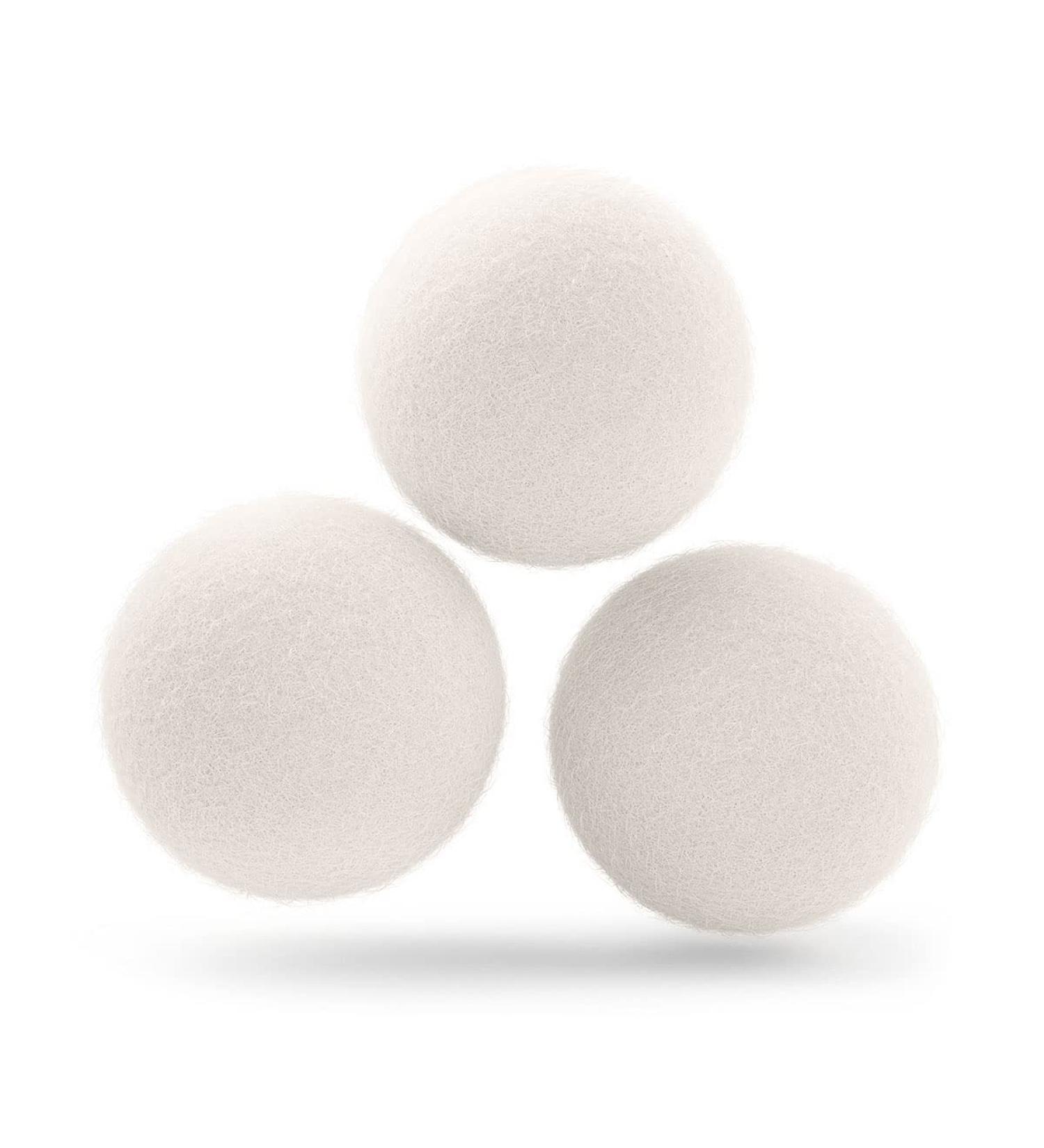 Cosy House Collection Wool Dryer Balls 3-Pack - Eco-Friendly Fabric Softener - Reusable & Long Lasting - Softens Clothes Naturally - Saves Time & Energy - White - Buy Online on SooperMarket.com