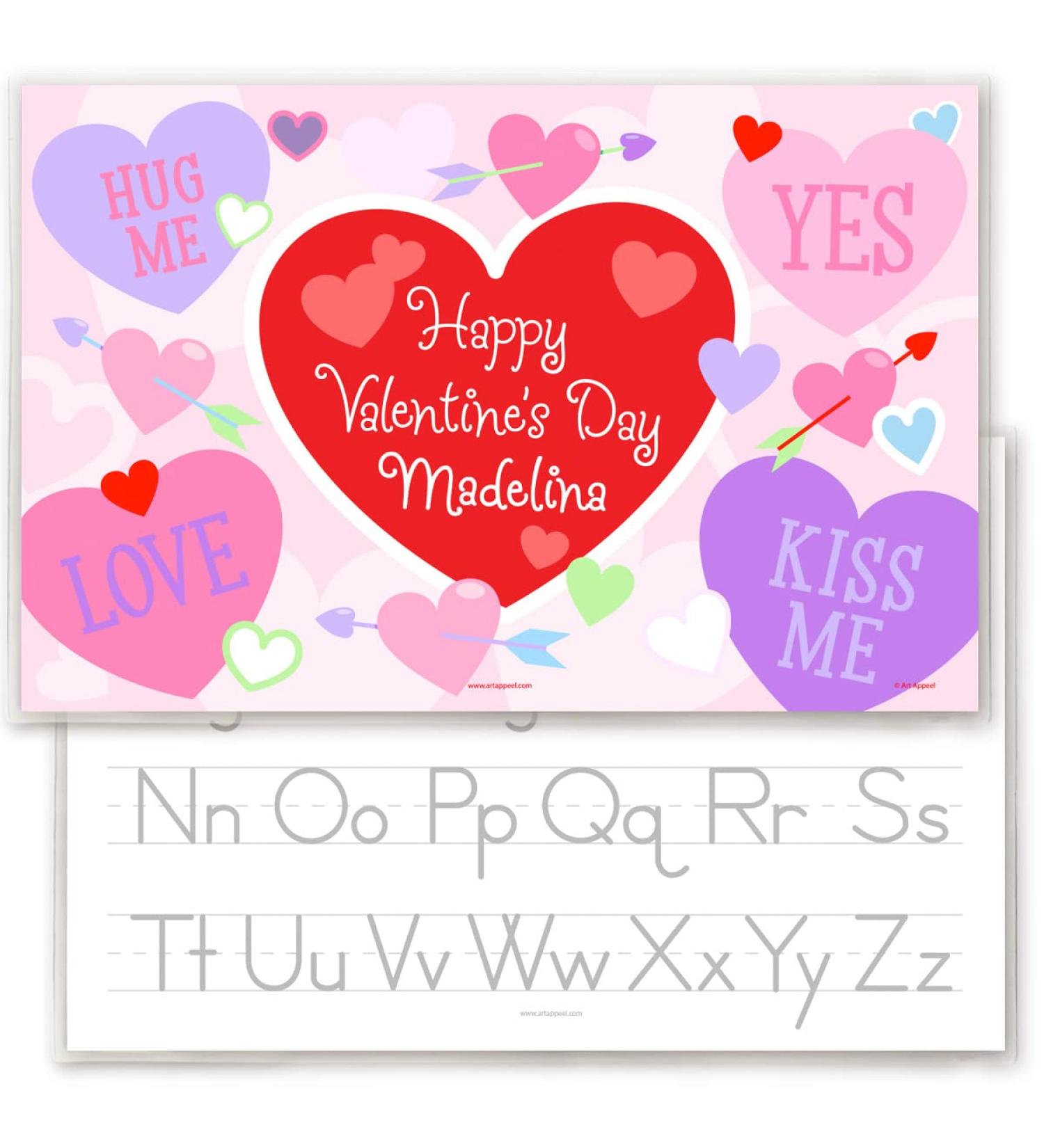 Customized Valentine Placemat for Kids | Personalized Olive Kids Design - Buy Online on SooperMarket.com