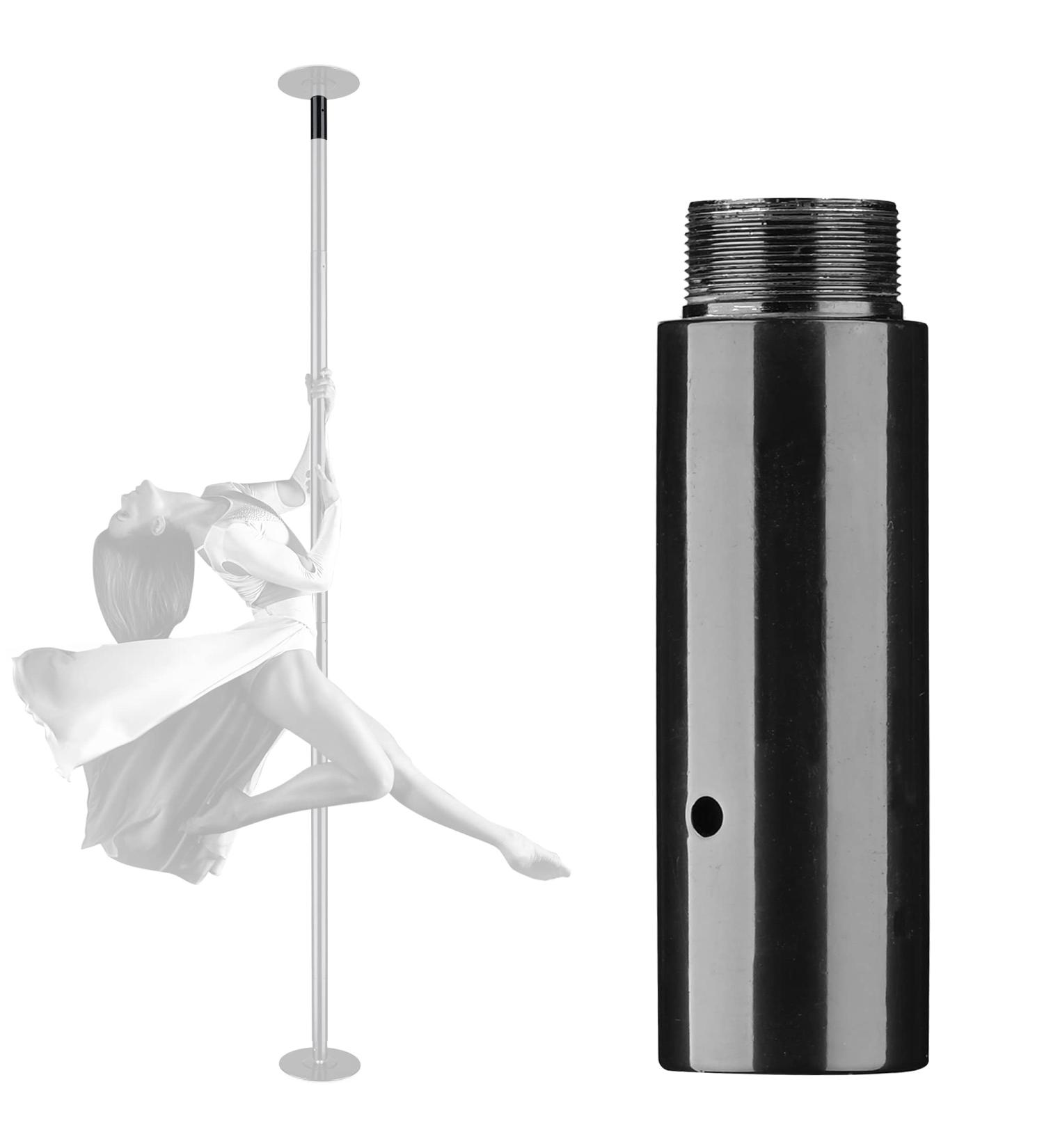 AW 45mm Dancing Pole Extension - 125mm Silver Black Color - Fitness Spinning Exercise Club - Buy Online on SooperMarket.com
