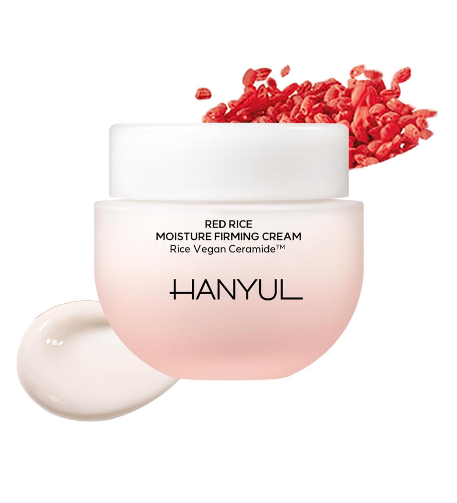 Hanyul Red Rice Moisture Firming Cream | Vegan Ceramide Moisturizer for 100-Hour Hydration & Skin Firming | Korean Fine Wrinkle Care - 1.86 fl.oz - Buy Online on SooperMarket.com
