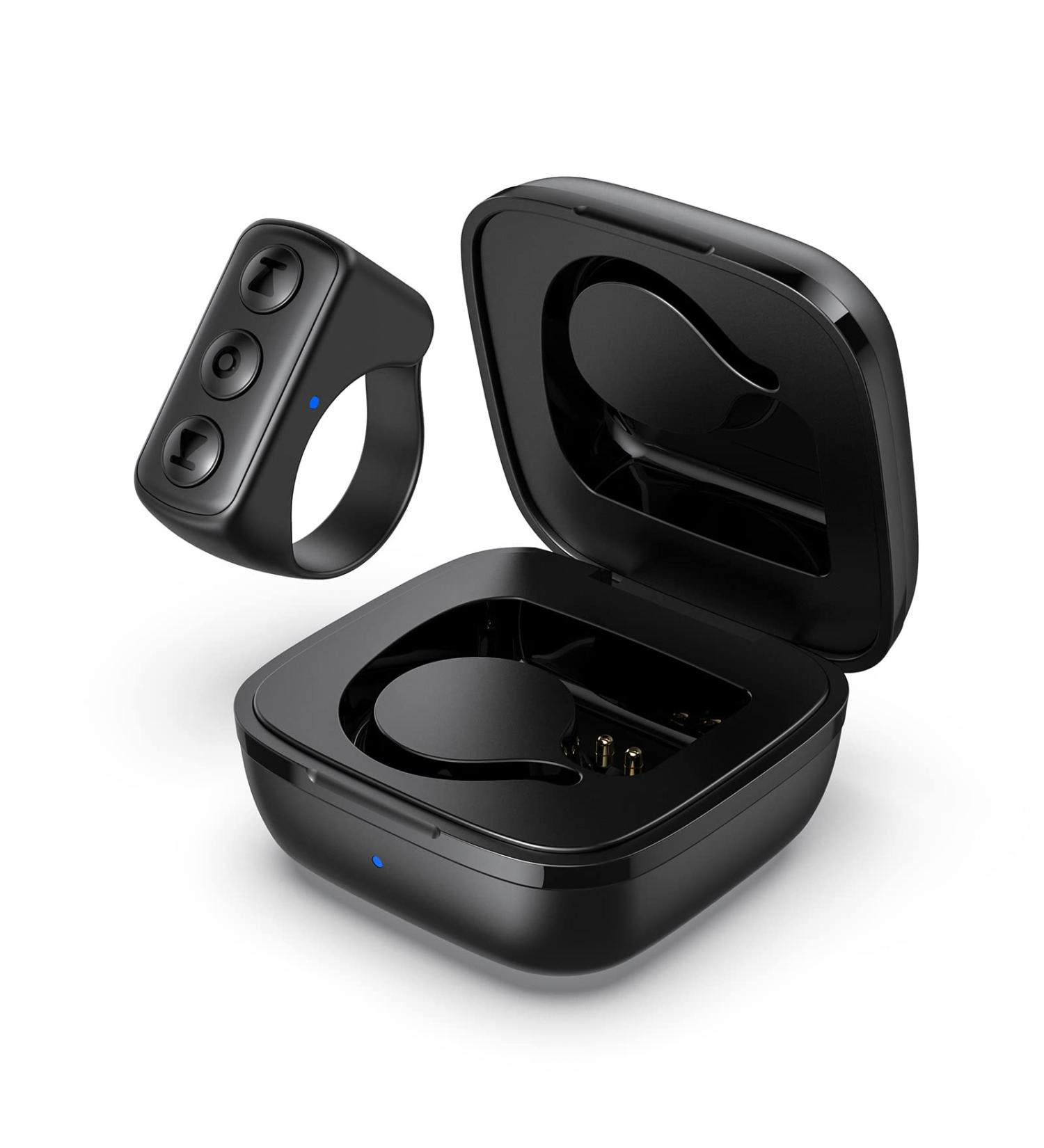 Bluetooth Remote Control Ring for TikTok & Kindle - Black | Selfie Video Recording, Page Turner, Scrolling Ring | Compatible with iPad, iPhone, Android - Buy Online on SooperMarket.com