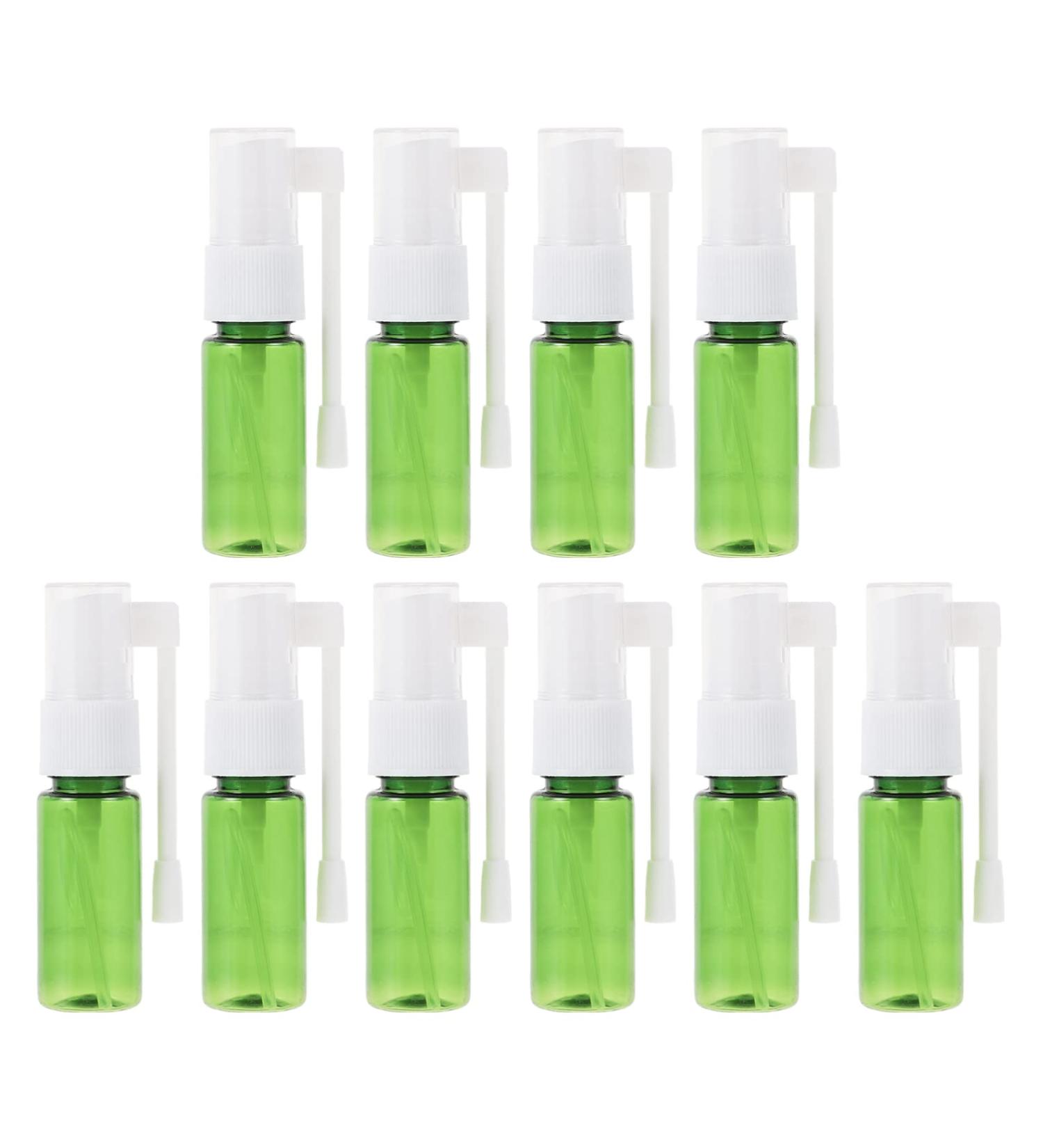 Hemoton 10 Pack Refillable Nasal Spray Bottles 15 ml - Empty Nasal Sprayers for Travel - Green 9x2.4x2.4 cm - Buy Online on SooperMarket.com