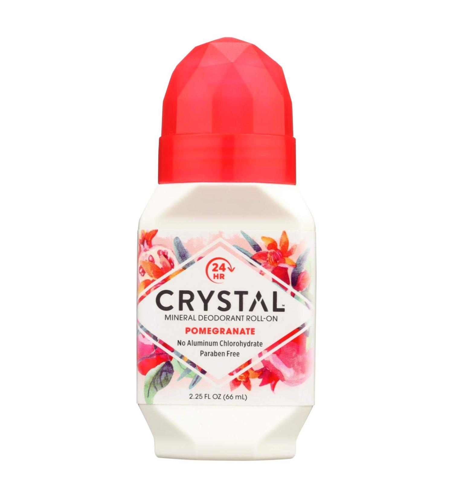Crystal Essence Mineral Deodorant Roll-On  Pomegranate 2.25 oz
