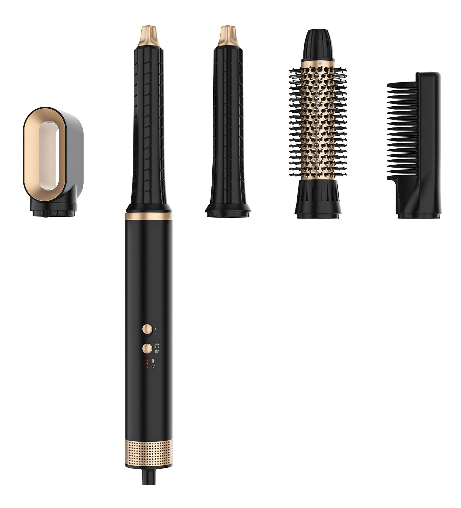 WEEYUM 5-in-1 Professional Air Styler: Hair Dryer Brush with Auto Curler Round Brush & Straight Comb High Speed 110 000 RPM Motor for Perfect Styling - Buy Online on SooperMarket.com