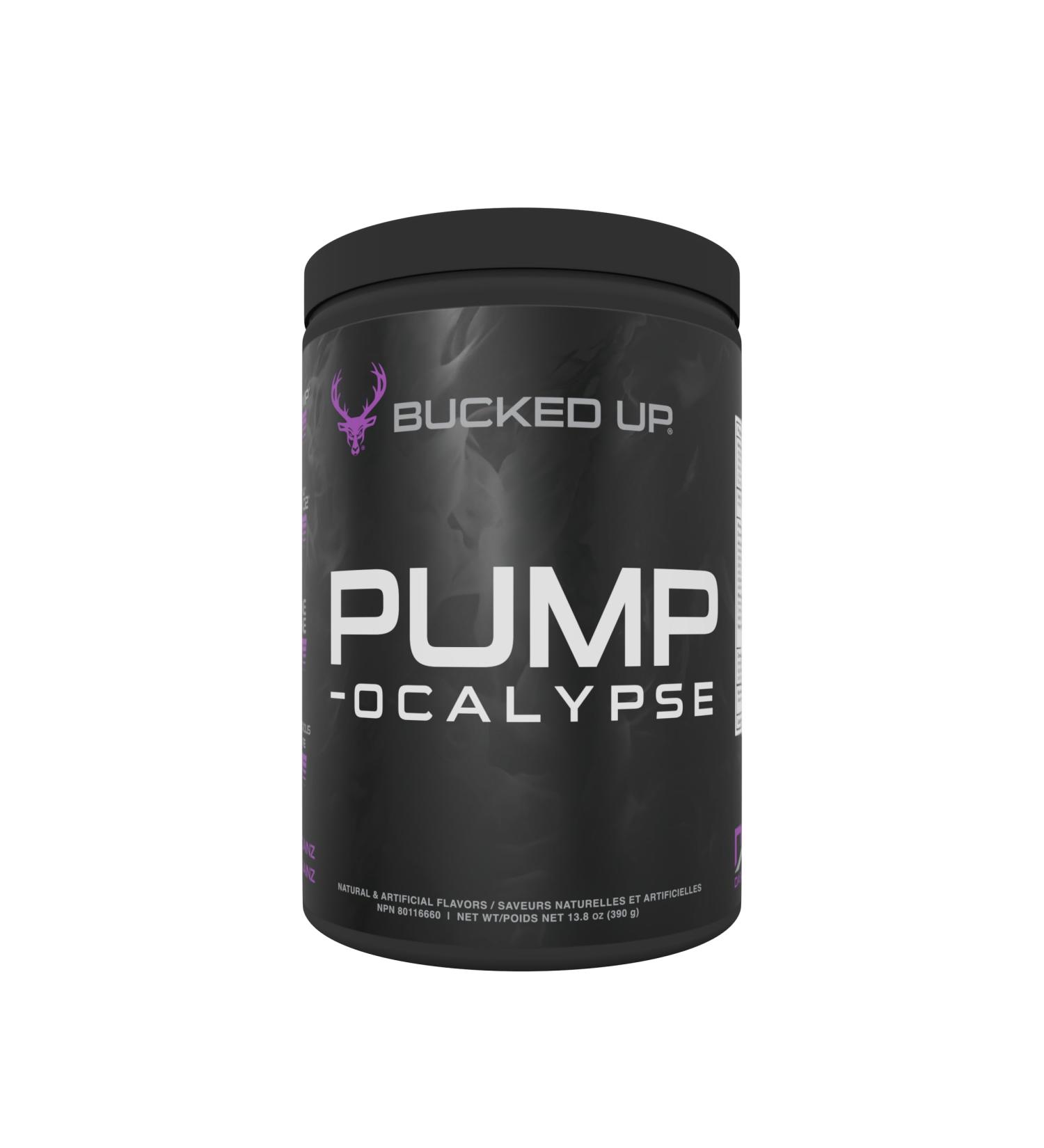 BUCKED UP PUMP-OCALYPSE Pre Workout - Intense Pumps Power & Endurance Grape Gainz 30 Servings - Buy Online on SooperMarket.com