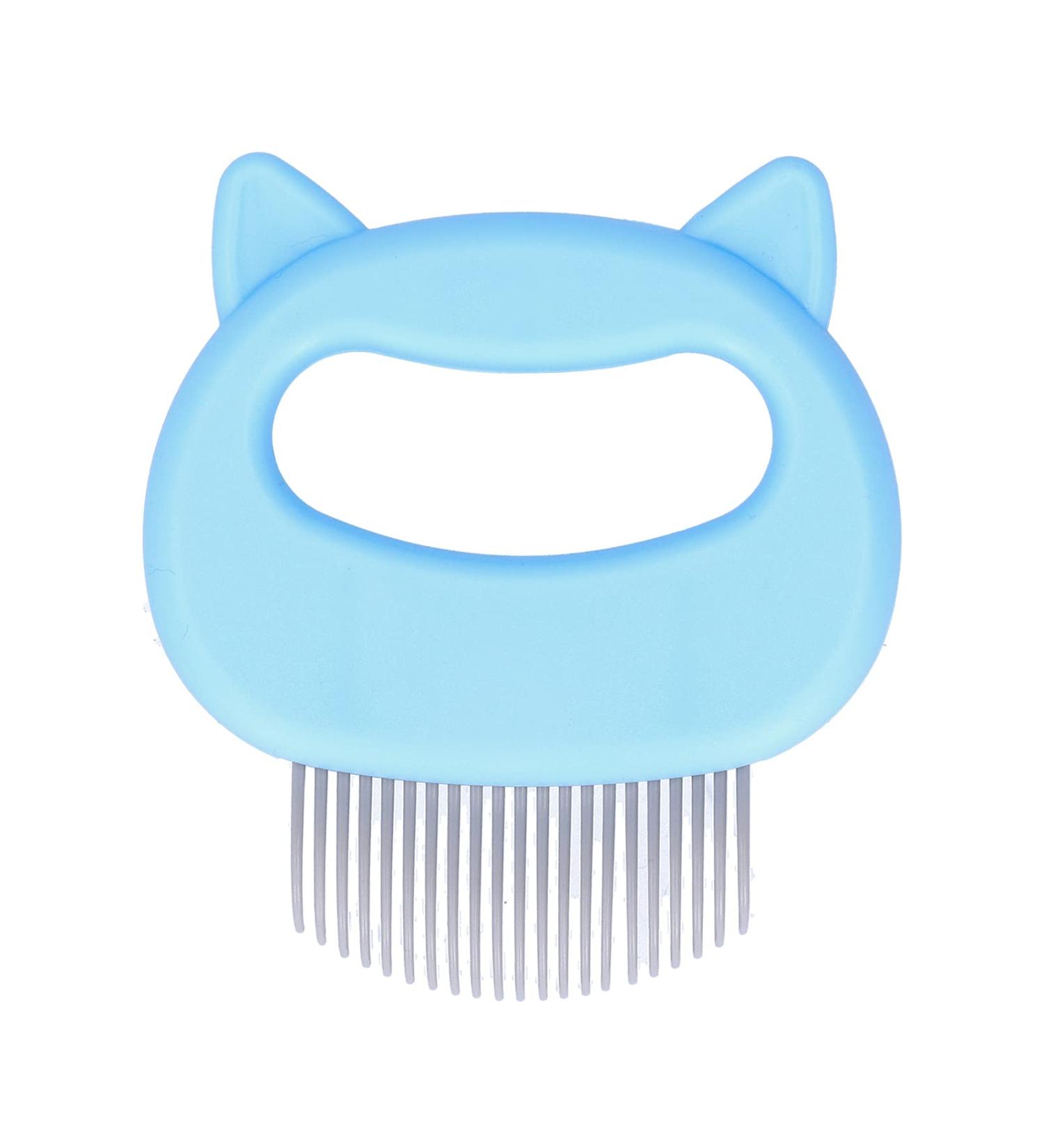 Cat Grooming Comb Moderately Bent Comfortable Grip Durable Cat Shell Comb Environmentally Friendly for Dog for Cat(blue) - Buy Online on SooperMarket.com