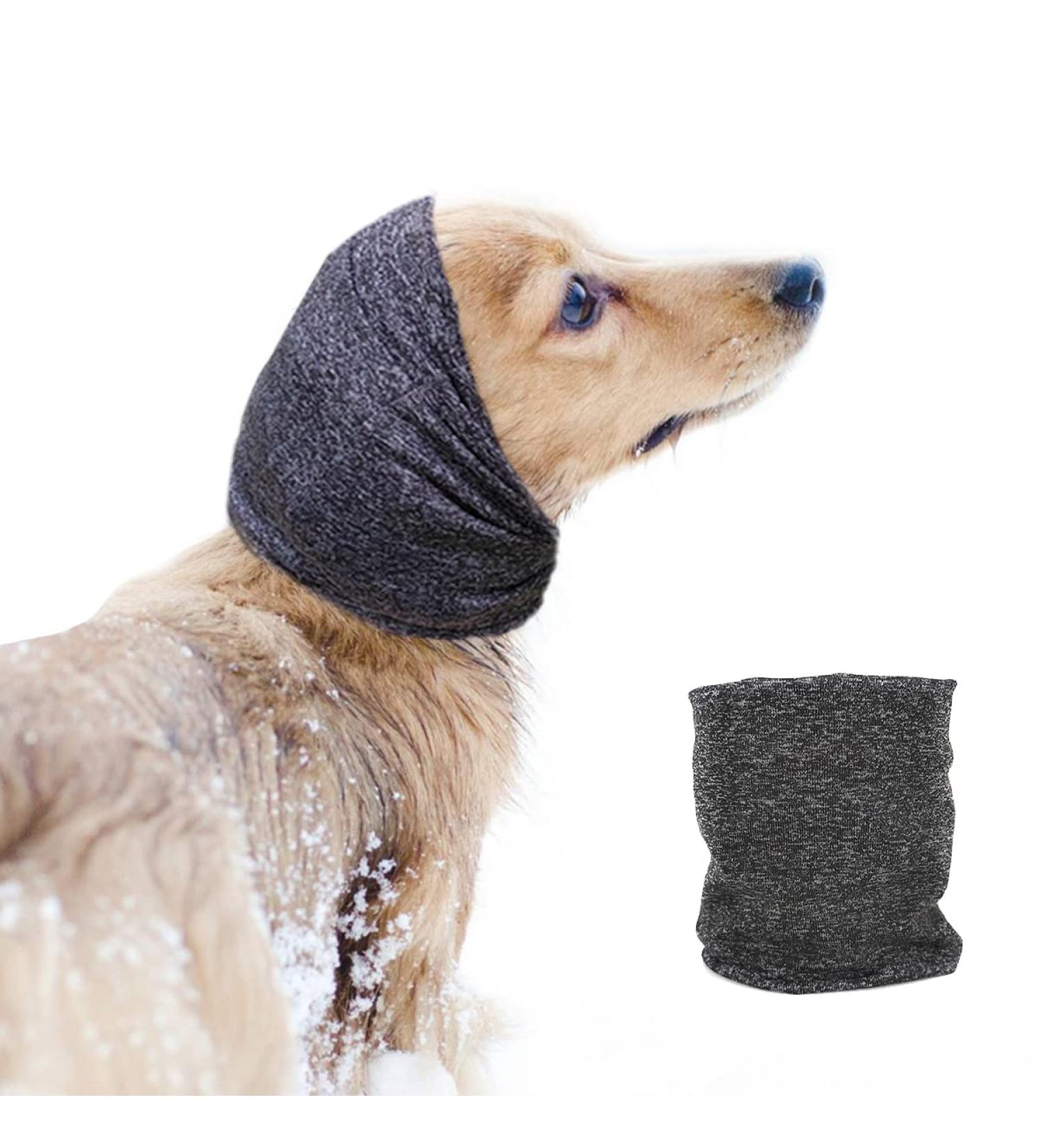 Pattepoint Dog Snood: Noise Protection & Anxiety Relief Dog Ear Muffs - Grey, Size M - Buy Online on SooperMarket.com