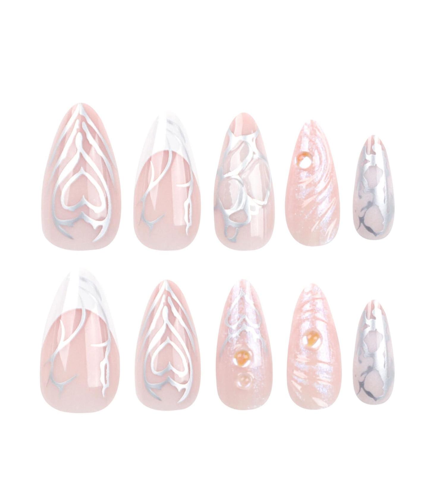 kesurpae Press On Nails Set Equipped With Wearable Tool Kit ABS Manicure Set False Nails Nail Durable And Long-lasting JP2786 - Buy Online on SooperMarket.com