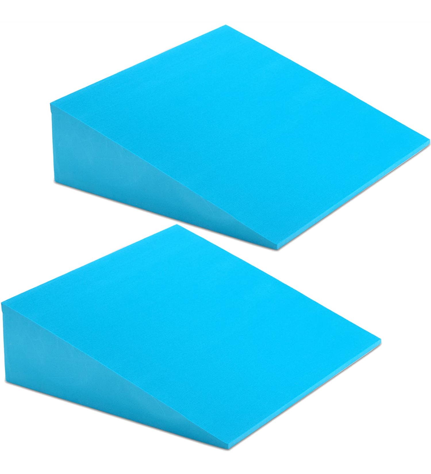 DEAYOU 2 Pack Yoga Foam Wedge  13" EVA Foam Incline Wedge  Stretch Slant Board Exercise  Improve Lower Leg Strength  Calf Raise Squat Block  Ankle Foot Stretcher  Knee Pad  Wrist Back Support  Blue - Buy Online on SooperMarket.com