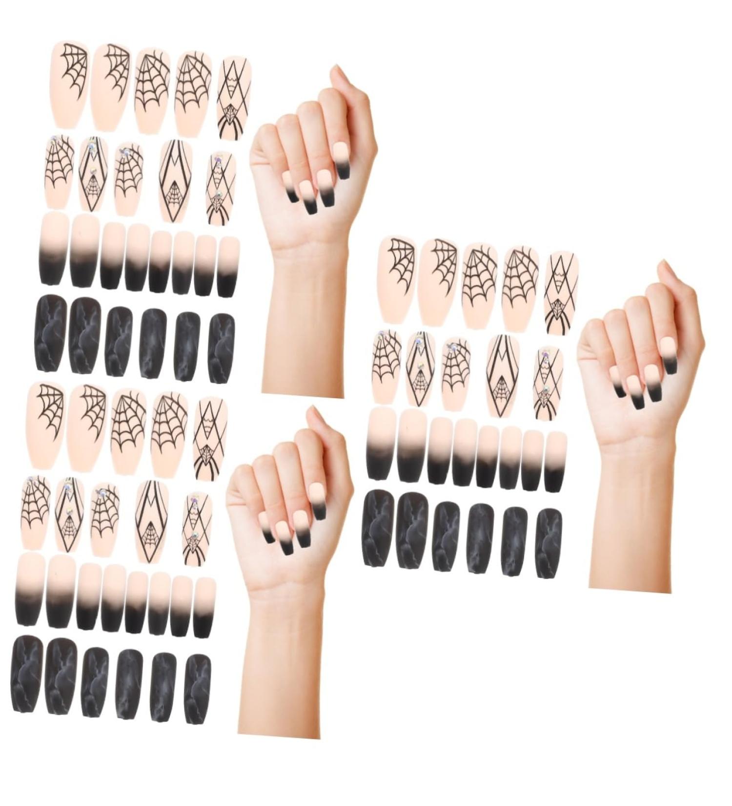 minkissy 3 Sets Halloween Fake Nails 4th of July Nails Press on Nail Decoration Nail Art Decoration Fake Nails French DIY Manicure Supply Artificial Nail Manicure False Nail Ghost Decor Abs - Buy Online on SooperMarket.com