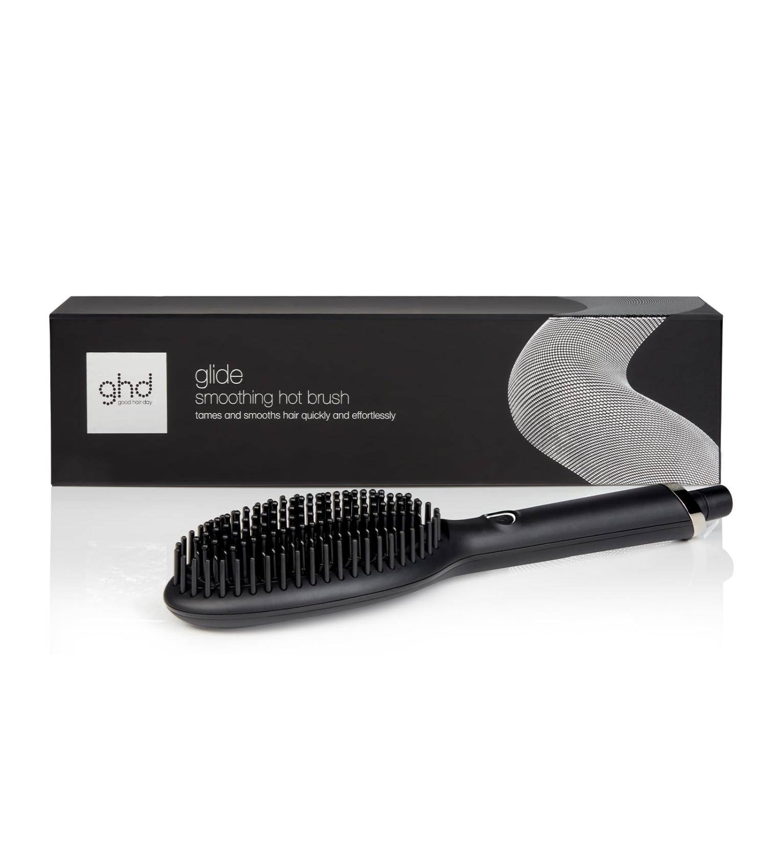 GHD Glide Hot Brush - Ceramic Technology with Ioniser, 185 C Optimum Temp for Frizz-Free Styling - Black - Buy Online on SooperMarket.com