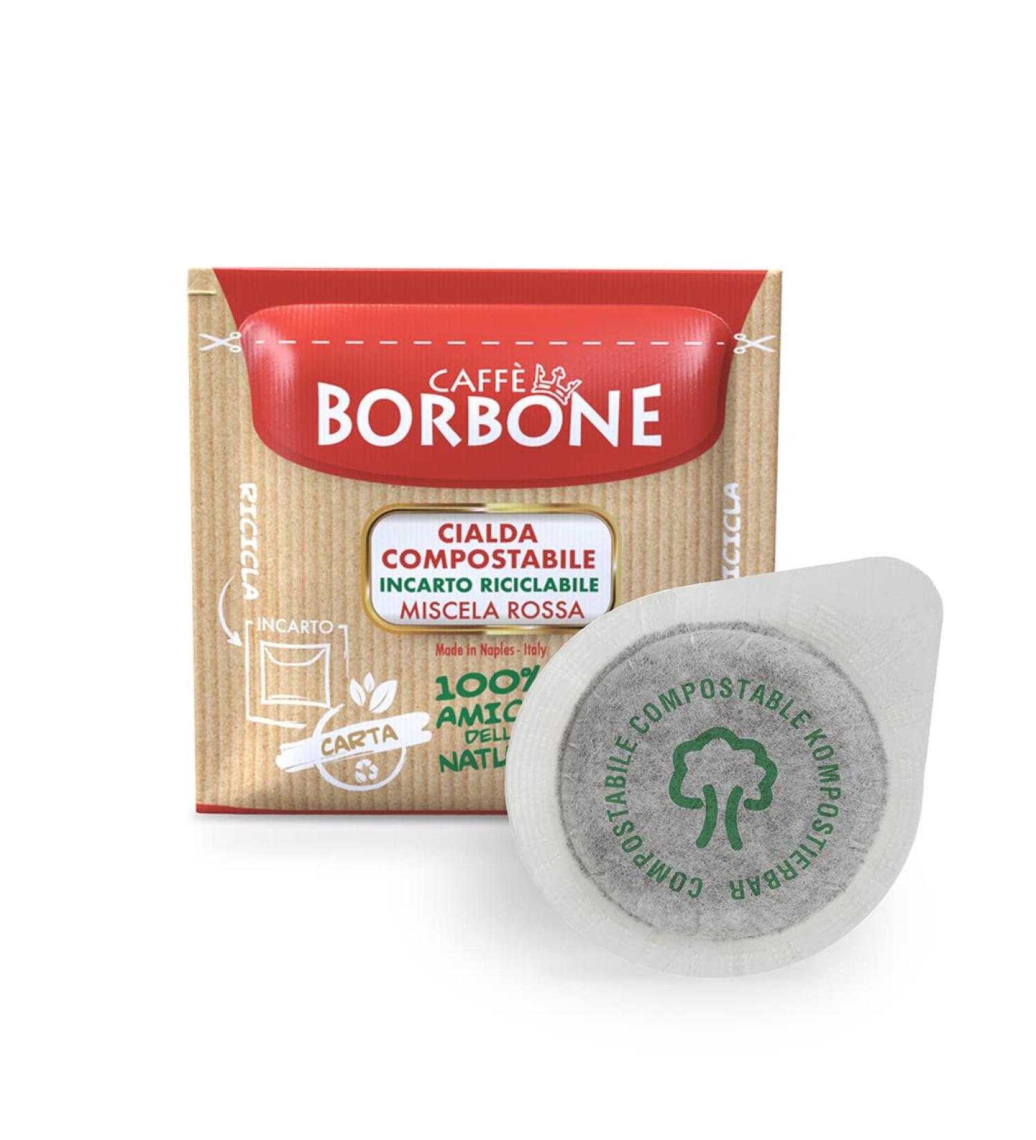 Caff Borbone Coffee Compostable Pods - 150 Eco-Friendly Red Mix ESE System Compatible - Recyclable Packaging - Buy Online on SooperMarket.com