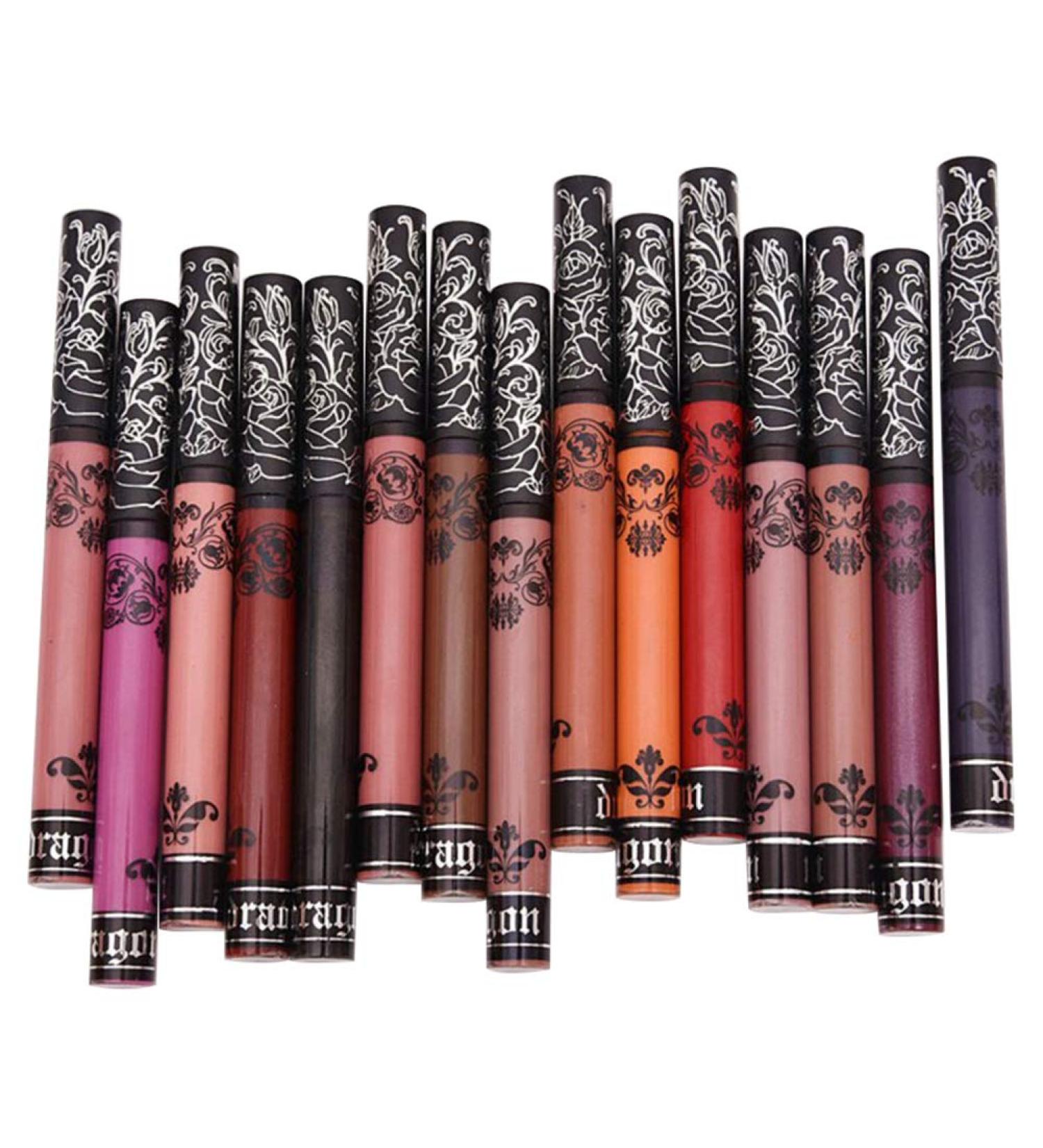SPDOO Matte Liquid Lipstick Set: 15 Colors Long-Lasting High Pigmented Velvet Lip Gloss Kit - A02 - Buy Online on SooperMarket.com