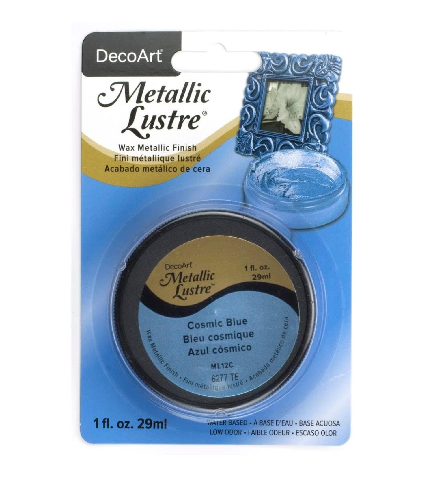 Deco Art Metallic Lustre Wax Finish 1oz - Cosmic Blue - Buy Online on SooperMarket.com