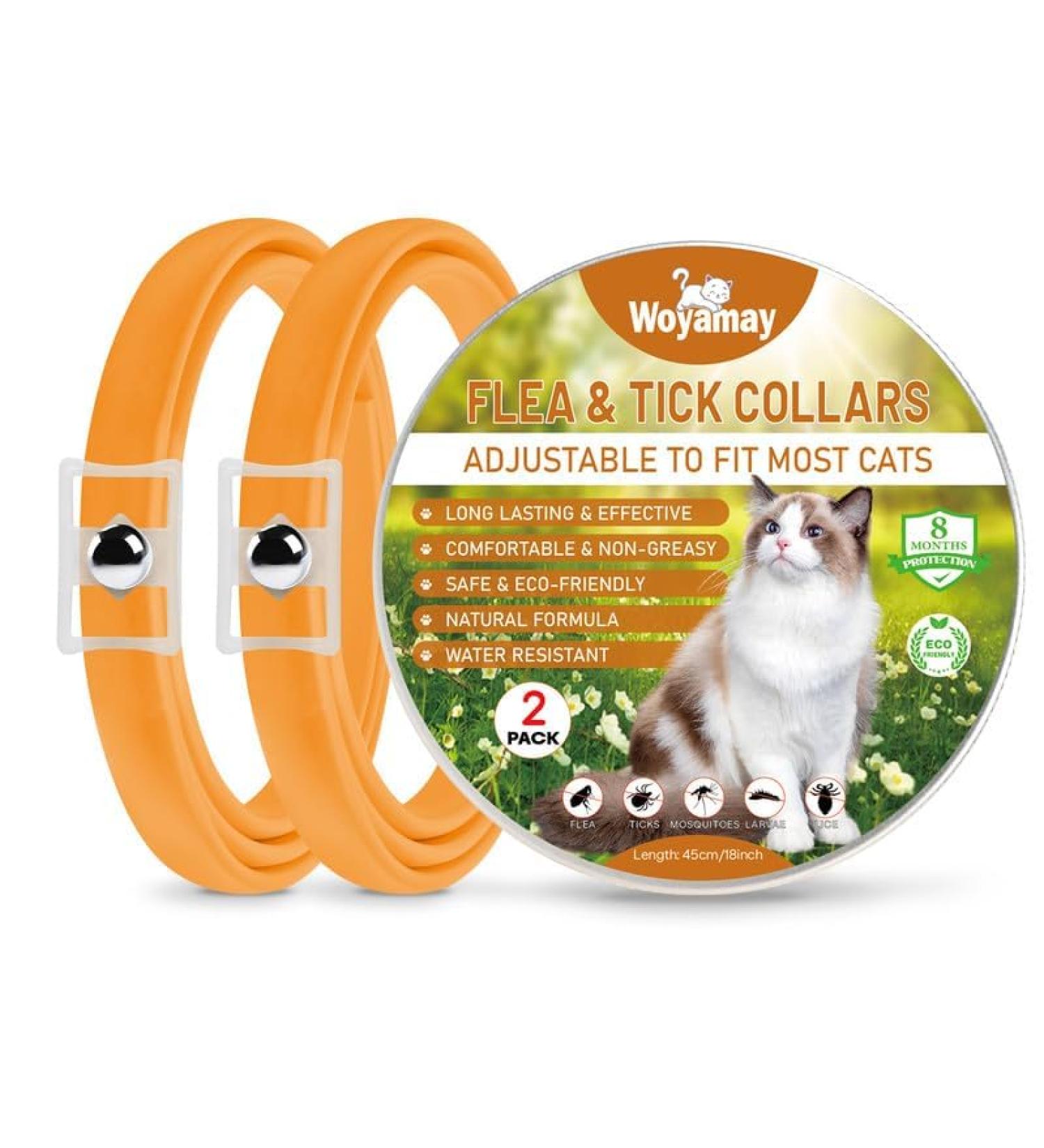 Cat Repellent Treatment Adjustable Cat Repellent Collars Natural Protection Repellent Collar for Cats Water Resistant Repellent Collar for Cats Small-Medium-Large Orange 2pack - Buy Online on SooperMarket.com