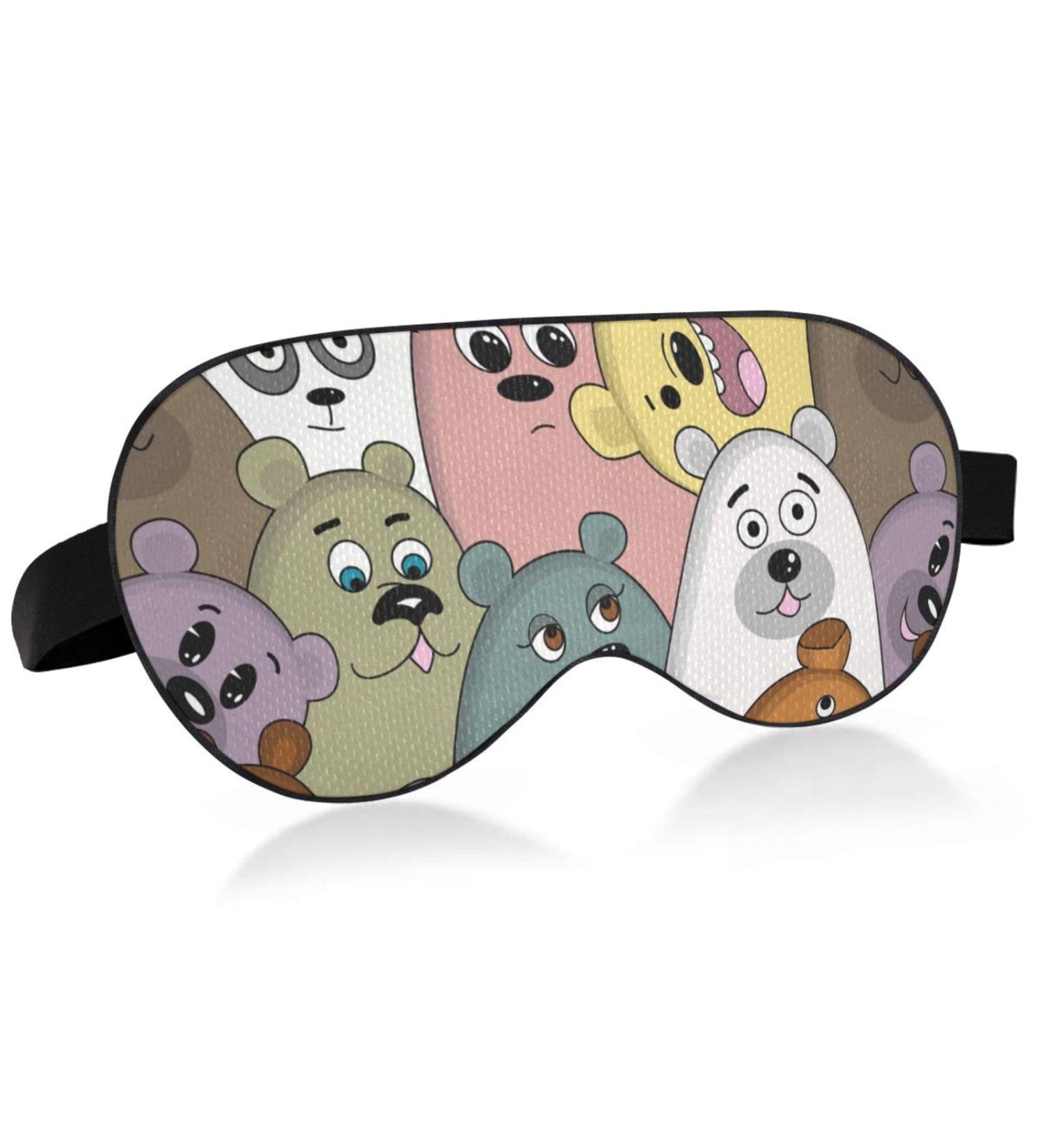 Haskirky Light Blocking Eye Mask - Breathable & Adjustable for Adults, Perfect for Travel, Yoga, Meditation & Deep Sleep - Comfortable & Smooth Office Sleep Mask - Colored Cartoon Design - Buy Online on SooperMarket.com
