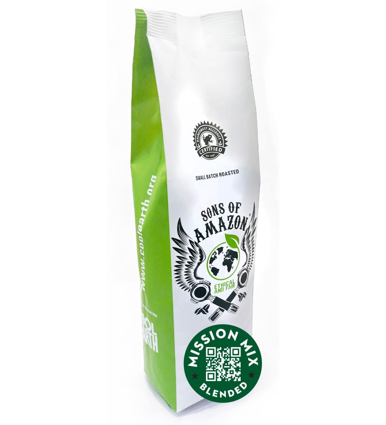 Sons of Amazon 500g Mission Mix Premium Coffee - Ethically Sourced Whole Beans - Buy Online on SooperMarket.com