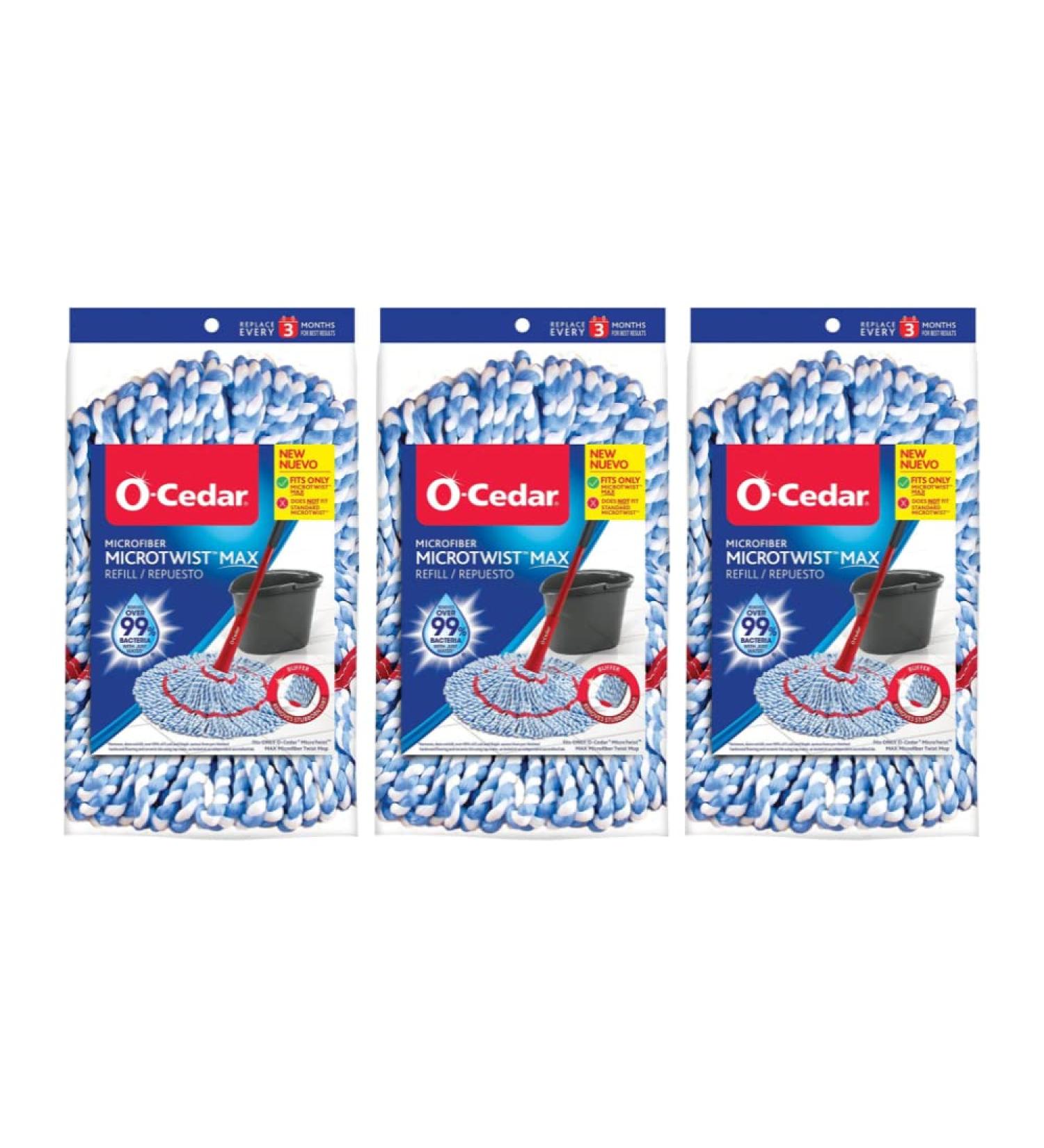 O-Cedar MicroTwist Microfiber Twist Mop Refill - Pack of 3 - Buy Online on SooperMarket.com