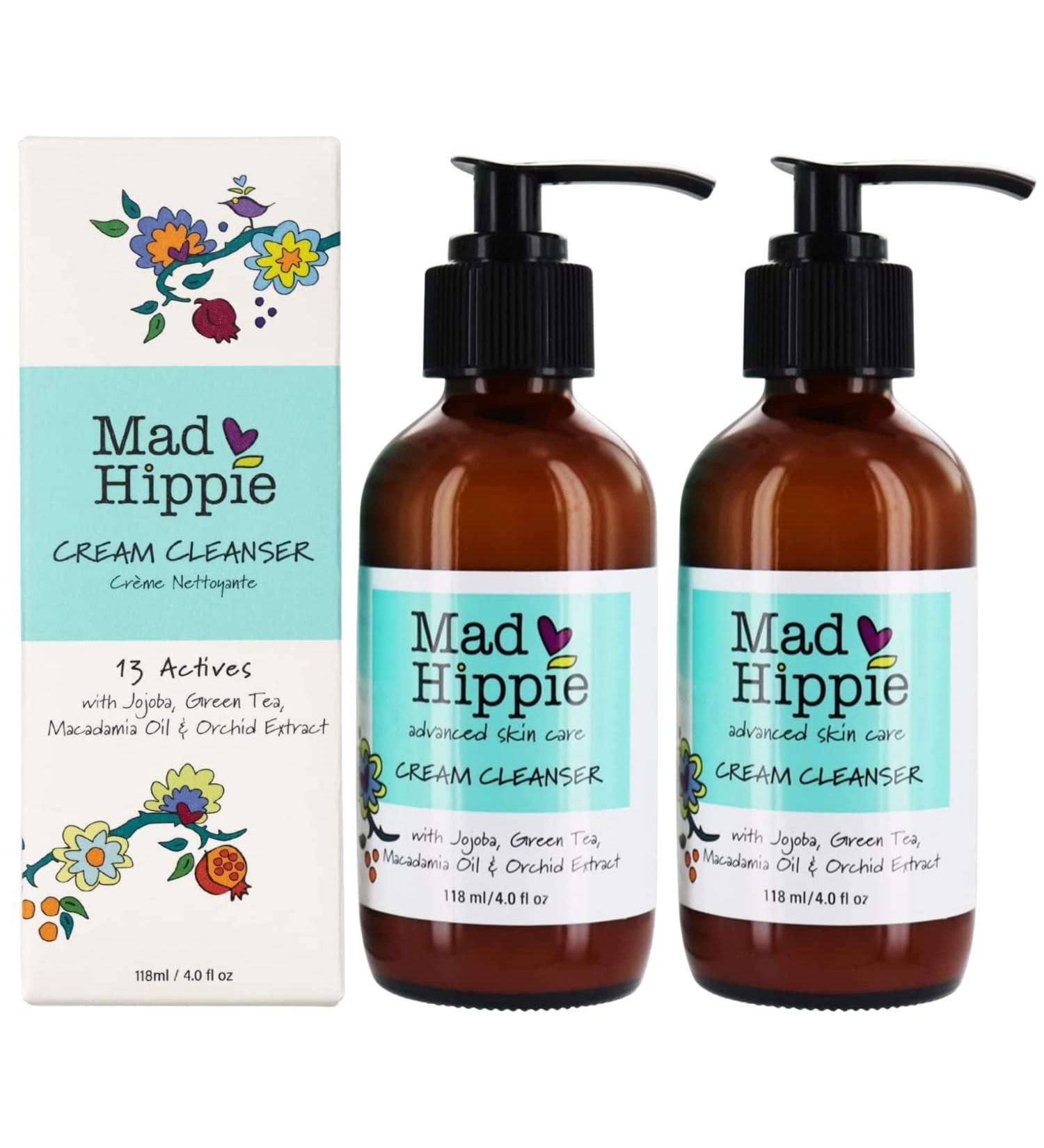 Mad Hippie Cream Cleanser - Hydrating Face Cleanser with Jojoba Oil & Green Tea, 4 Fl Oz (Pack of 2) - Buy Online on SooperMarket.com