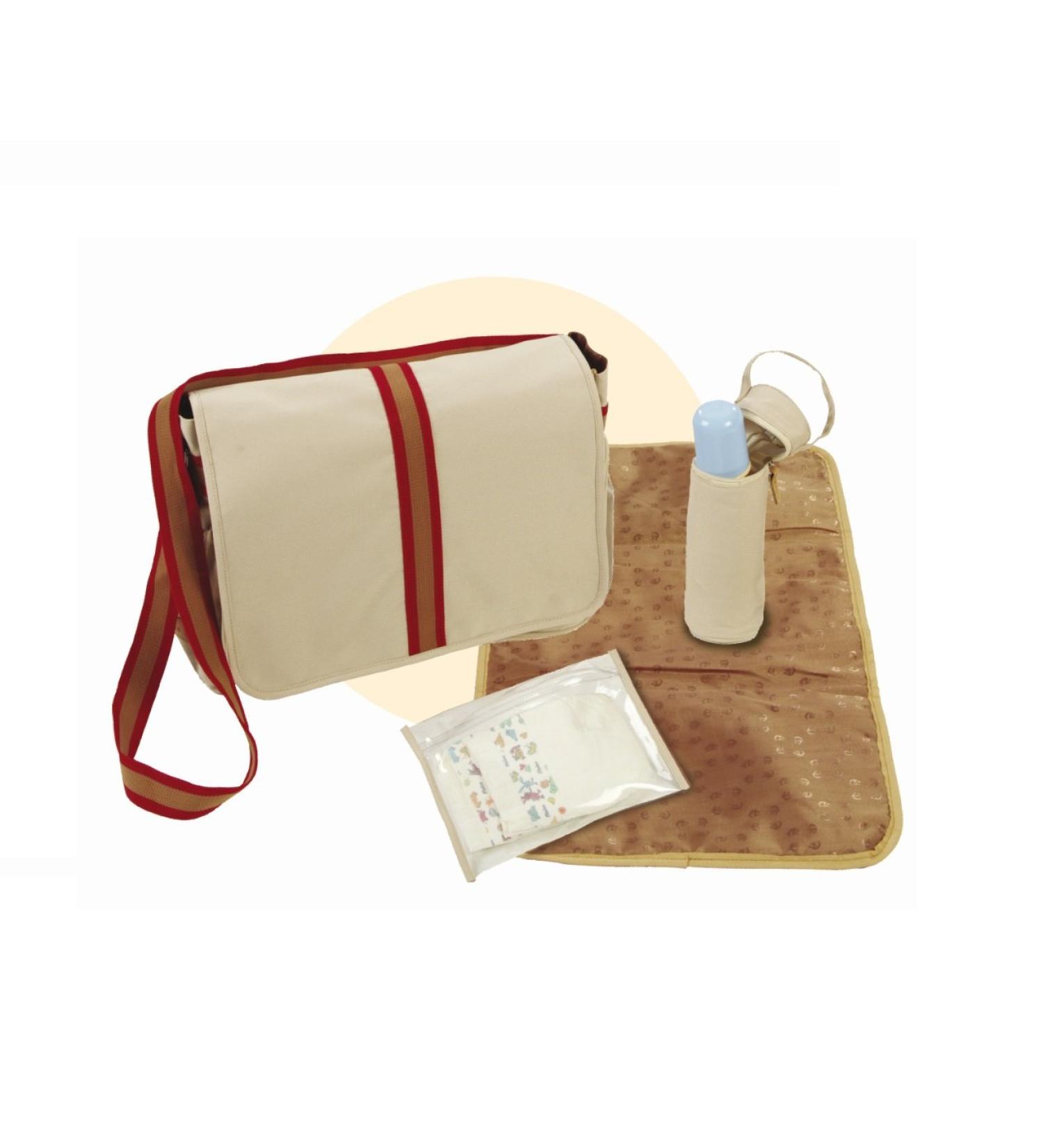 Roba Beige Changing Bag - Diaper Bag with Changing Table & Bottle Protector | Best for International Shipping - Buy Online on SooperMarket.com