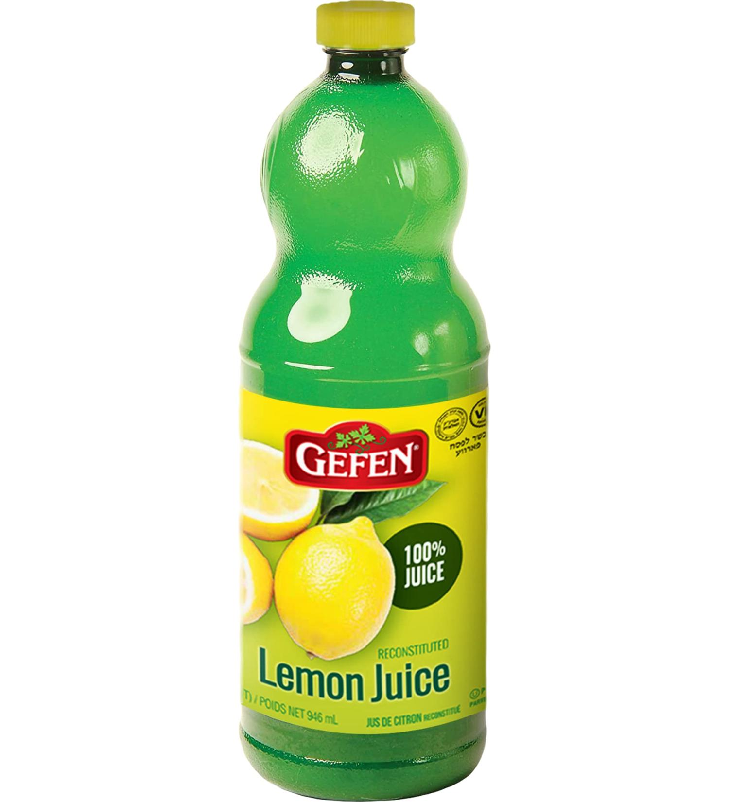 Gefen 100% Lemon Juice 946ml - Buy Online on SooperMarket.com