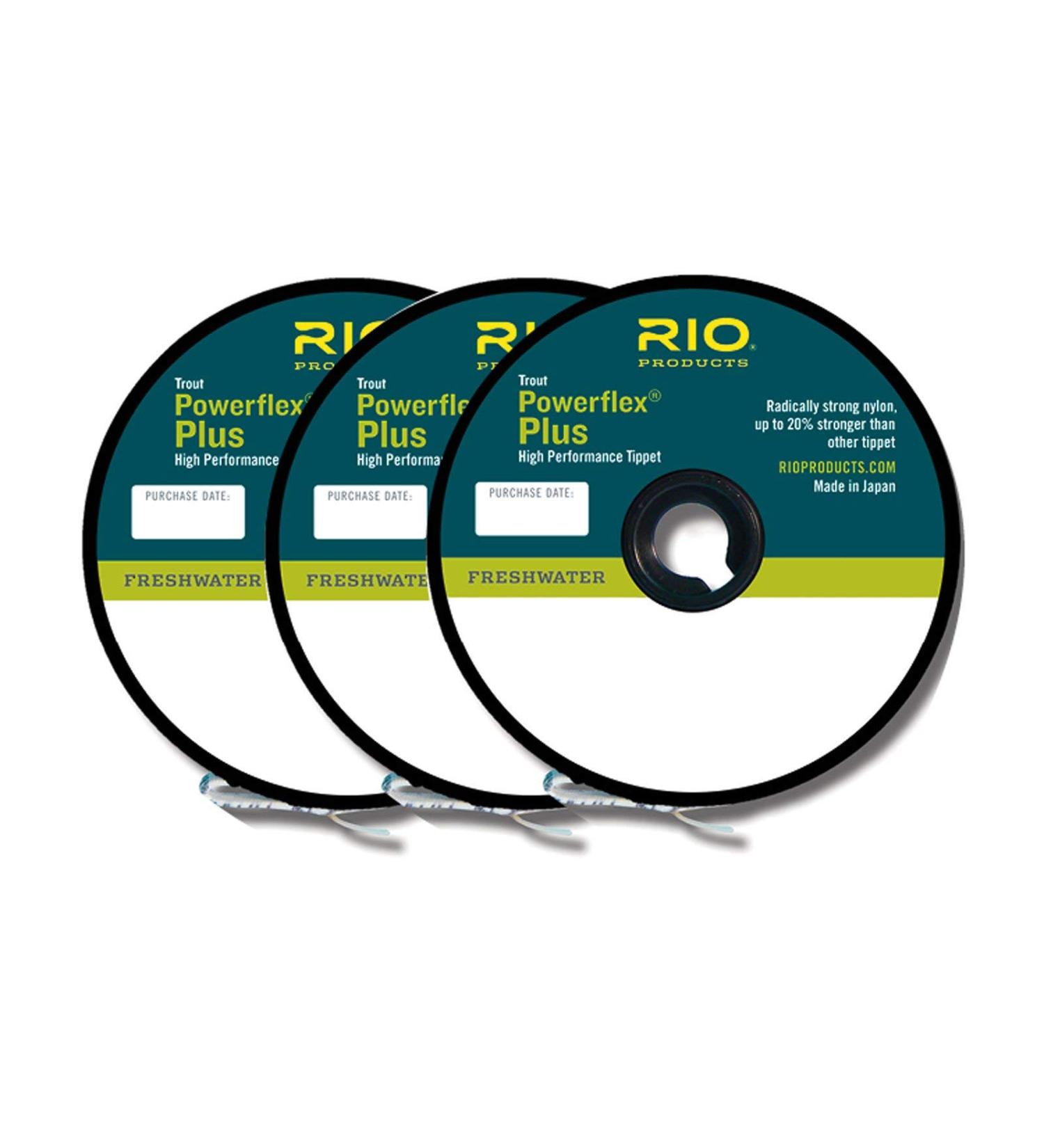 Rio Fly Fishing Powerflex Plus Tippet 50yd 3 Pack 0x-2x