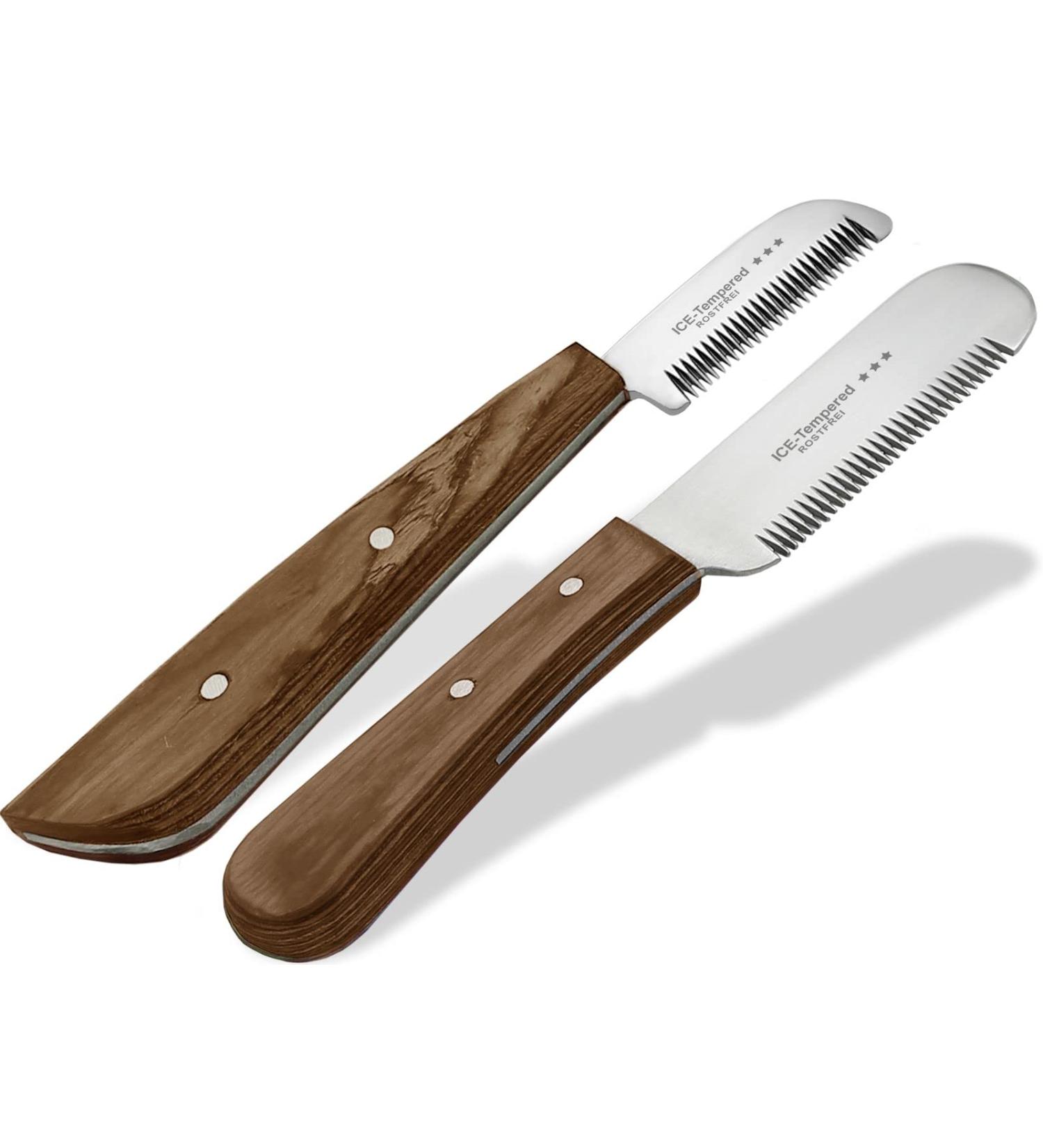 Premium Trimmeters Set for Dogs & Cats | 2-Part Fur Care Comb & Stainless Steel Undercoat Knife - Buy Online on SooperMarket.com