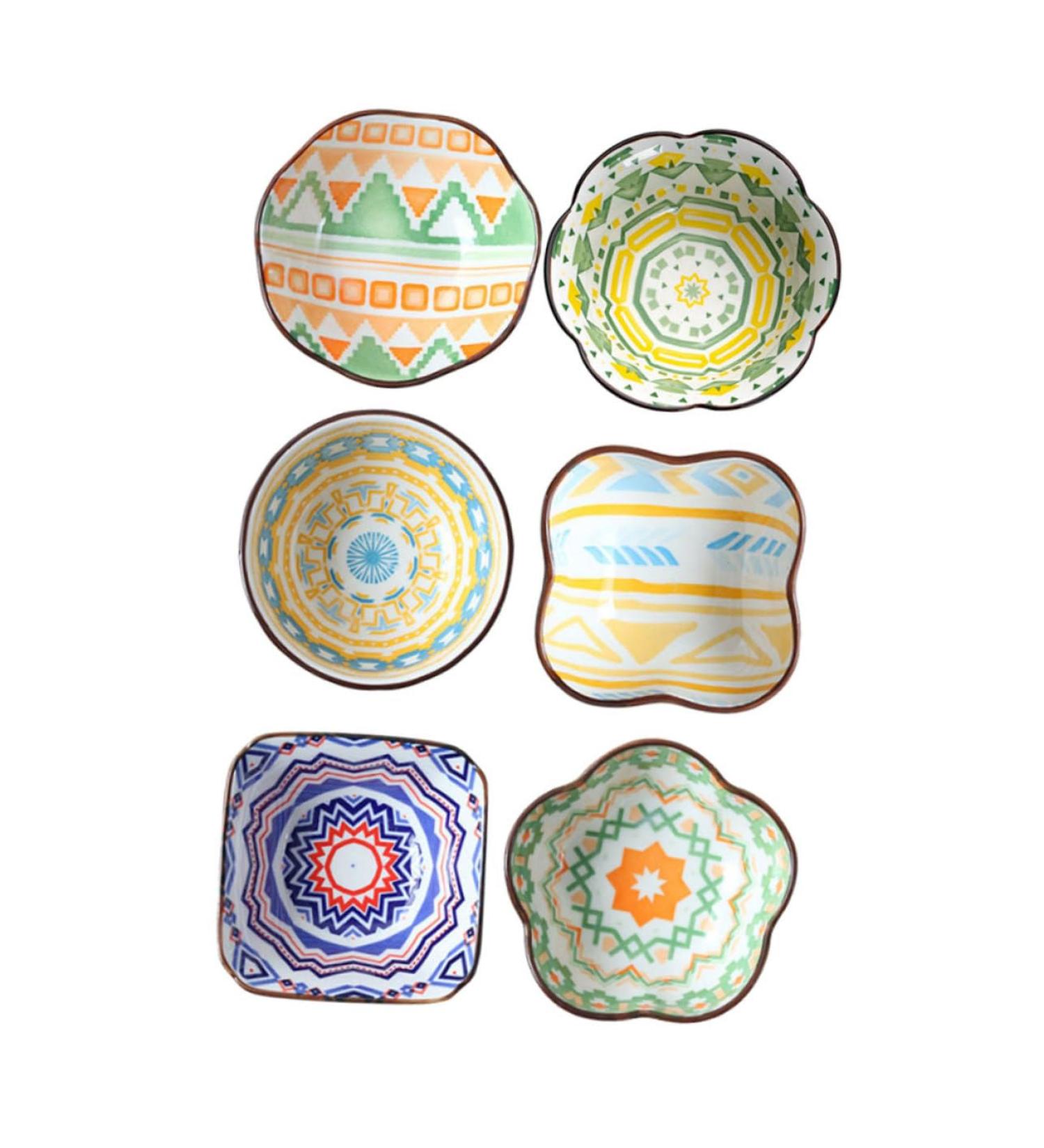 Zerodeko 6pcs Ceramic Saucer Mini Serving Dish Seasoning Bowl Dipping Sauce Plates para Mini Postres Small Ceramic Dish Seasoning Dish Sauce Bowl Dip Dishes Dipping Dish Ceramics re-usable - Buy Online on SooperMarket.com