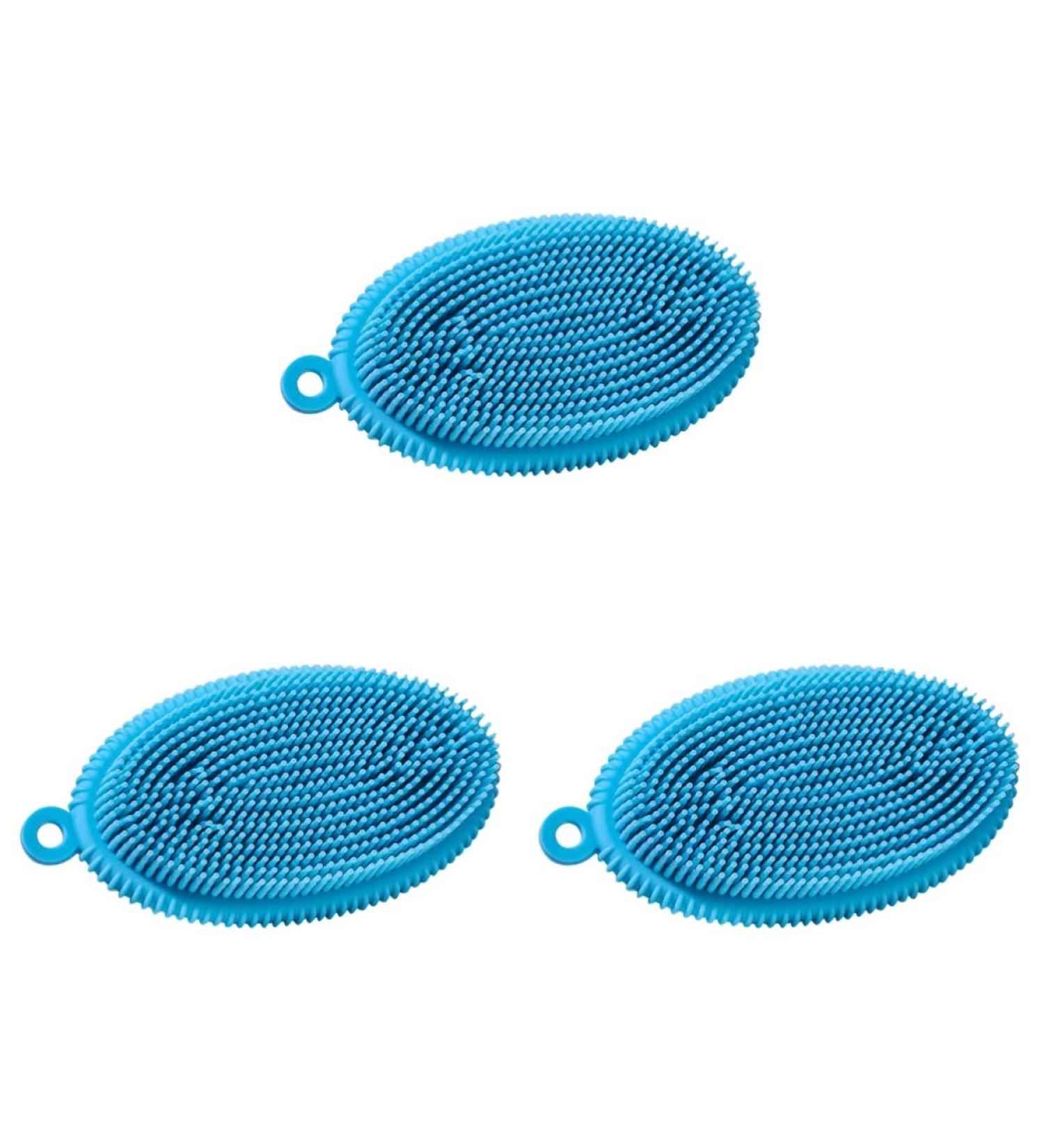 Soft Silicone Toddler Scalp Massage Pad Set - 3pcs | Gentle Bath Shampoo Scrubber for Children | Parent-Child Bonding Bath Care Tool - Buy Online on SooperMarket.com
