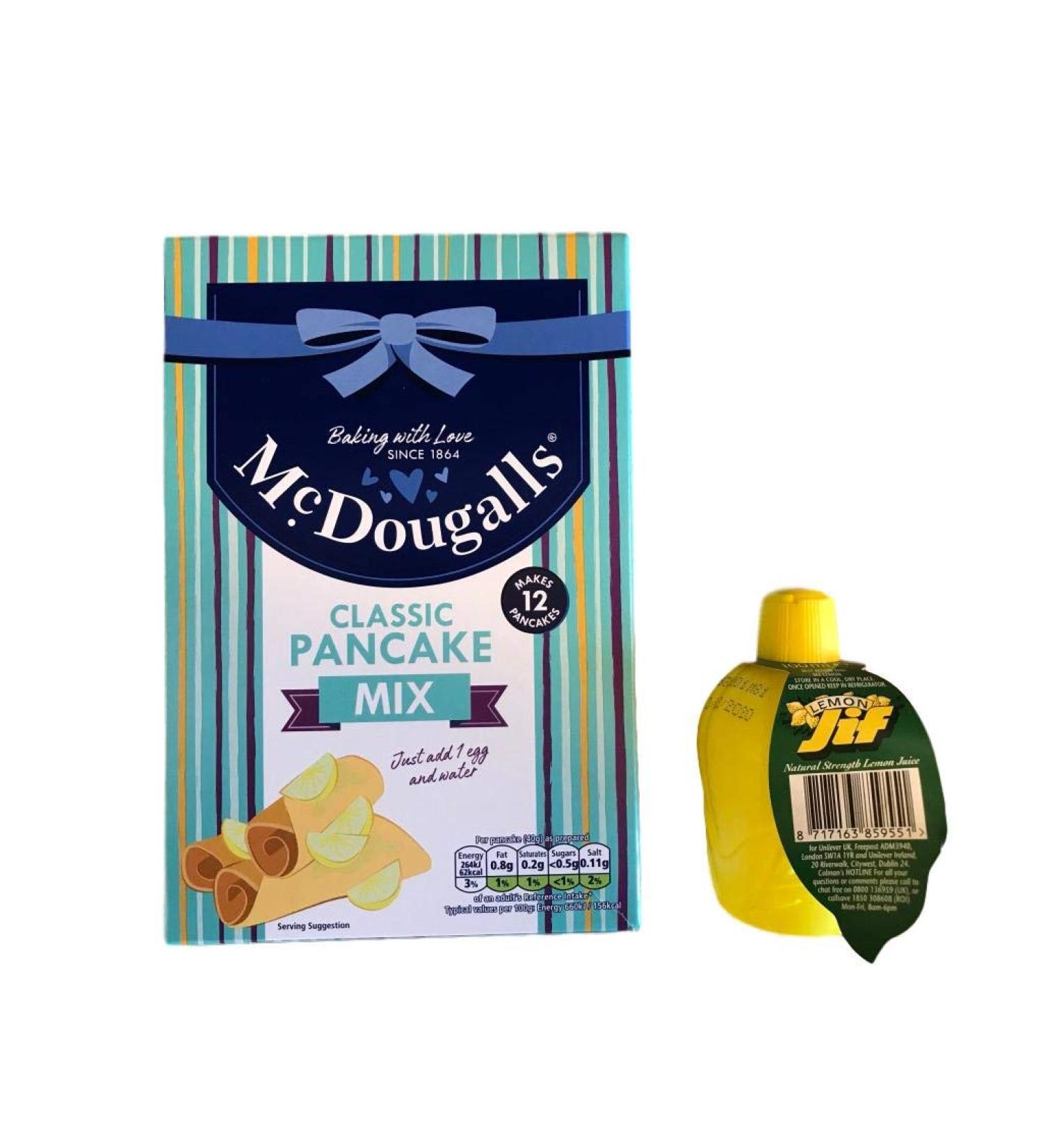 McDougalls Classic Pancake Mix 192g and 100ml Lemon Juice Bundle