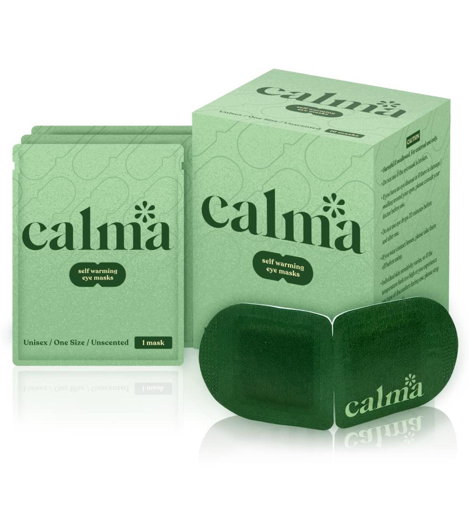 16 Pack Calma Heated Eye Mask - Hot Compress for Eye Fatigue, Dry Eyes, Blue Light Strain, Headaches, Dark Circles - Unscented - Buy Online on SooperMarket.com