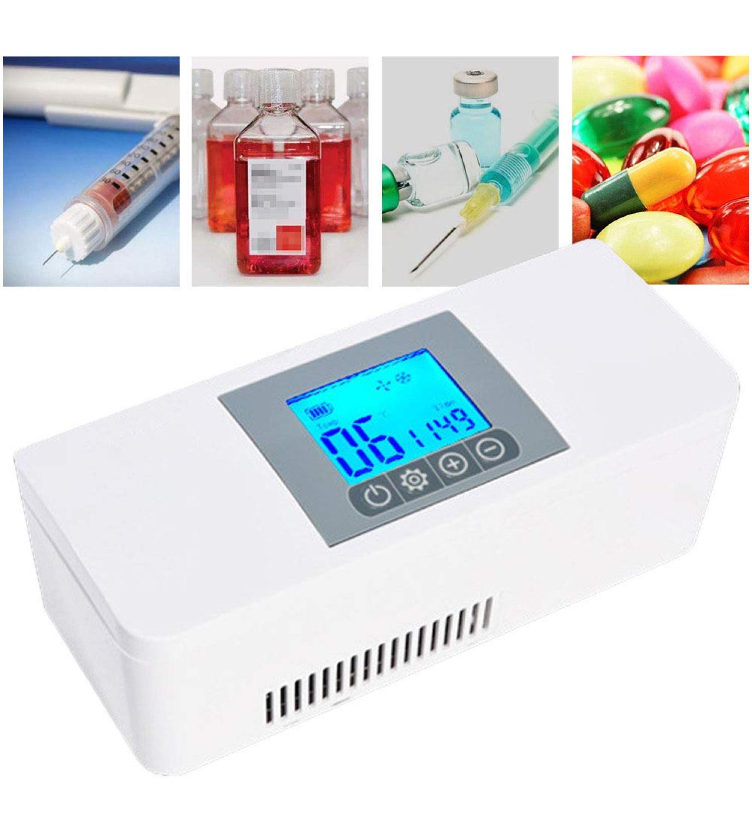 Car Refrigerator Portable Mini Insulin Refrigerated Box Used for Cold Storage of Insulin/interferon/Growth Hormone/Vaccine/Eye Drops and Other Medicines - Buy Online on SooperMarket.com