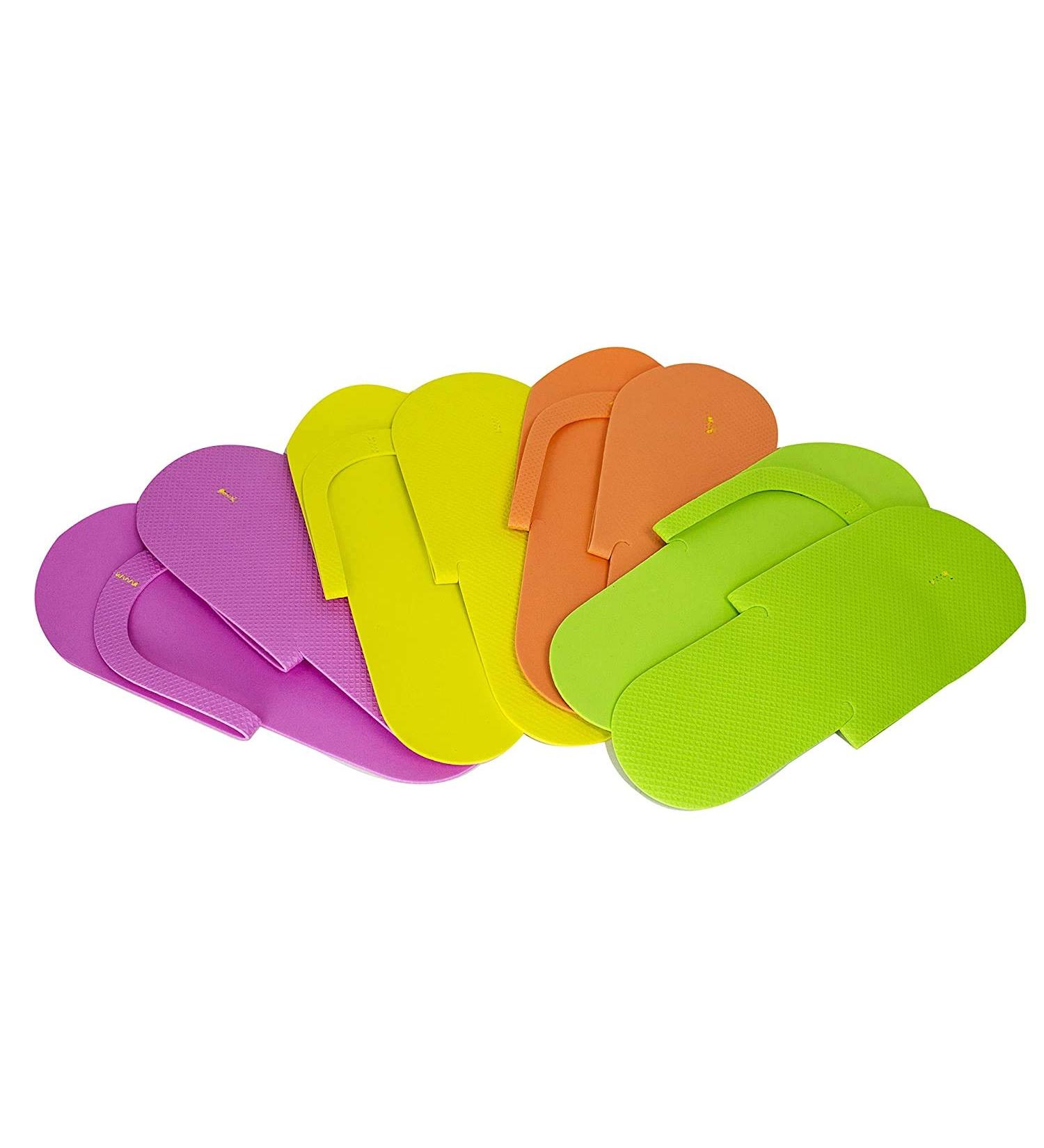 JOVANA 36 Pair Disposable Foam Pedicure Slippers - Multi Color Flip Flop for Salon Nail Spa - Buy Online on SooperMarket.com