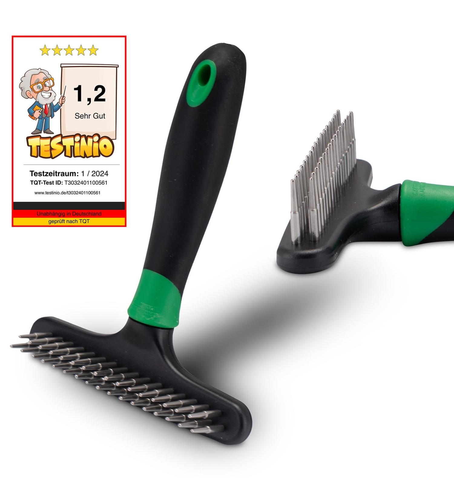 FINOPET Defaging Stretch Brush for Dogs & Cats | Harkenkamm Handle - Perfect for Undercoat Removal & Debris - Buy Online on SooperMarket.com