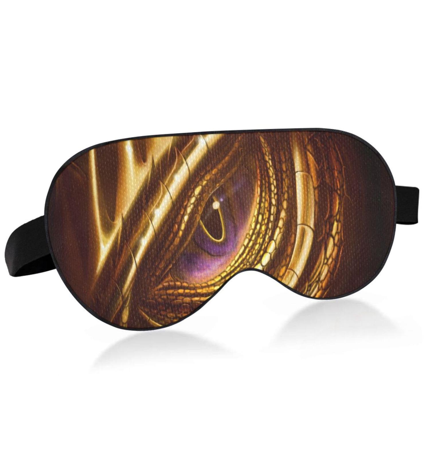 Haskirky Light Blocking Eye Mask Breathable and Adjustable Adult Men and Women Travel on Business Trips Yoga Meditation Light Smooth Comfortable Eye Mask Office Deep Sleep Goodies Golden Dragon Eye - Buy Online on SooperMarket.com