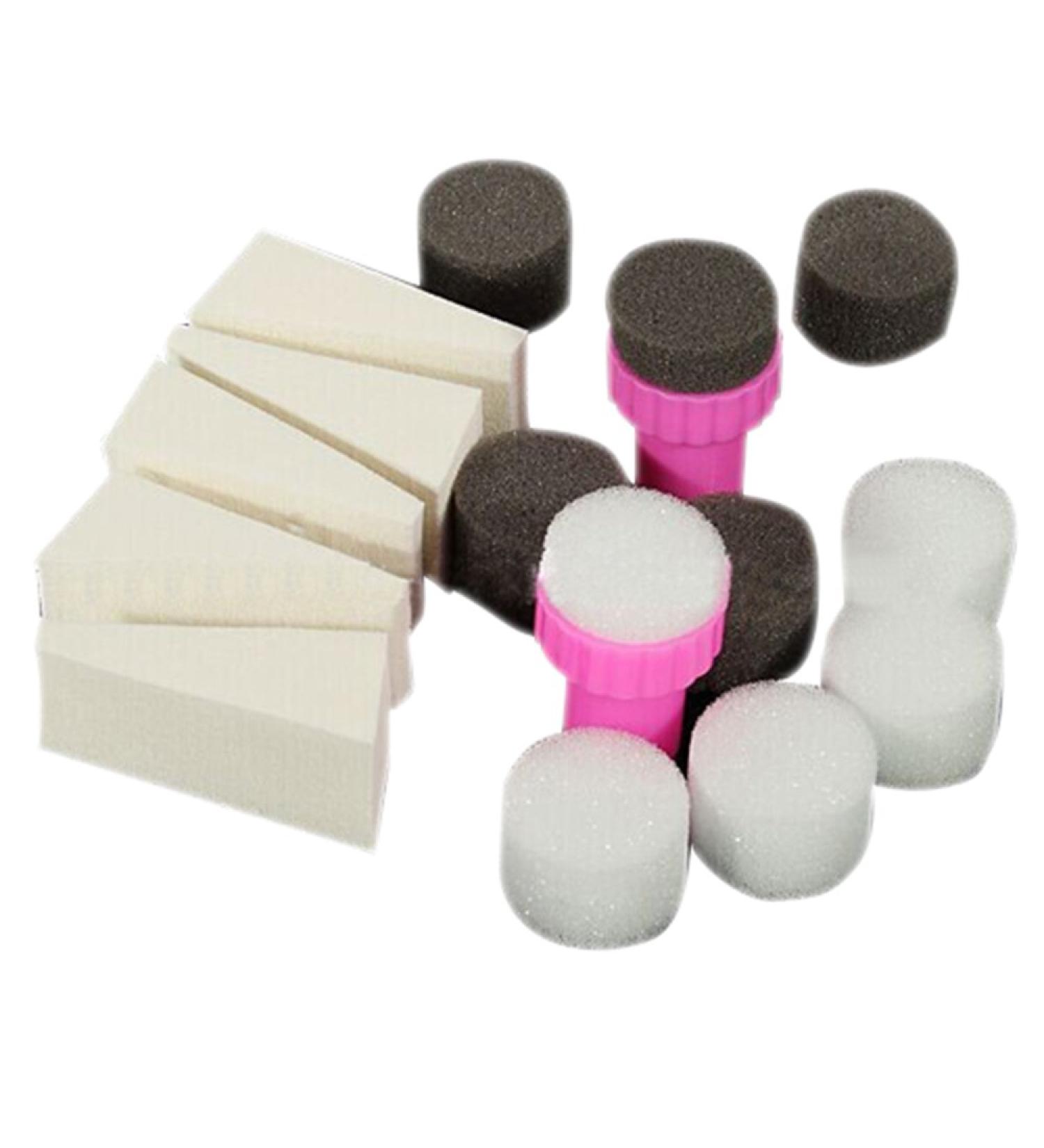 SANWOOD Nail Art Tools Set - Sponges Stamps & DIY Nail Buffer for Stunning Manicure - Buy Online on SooperMarket.com