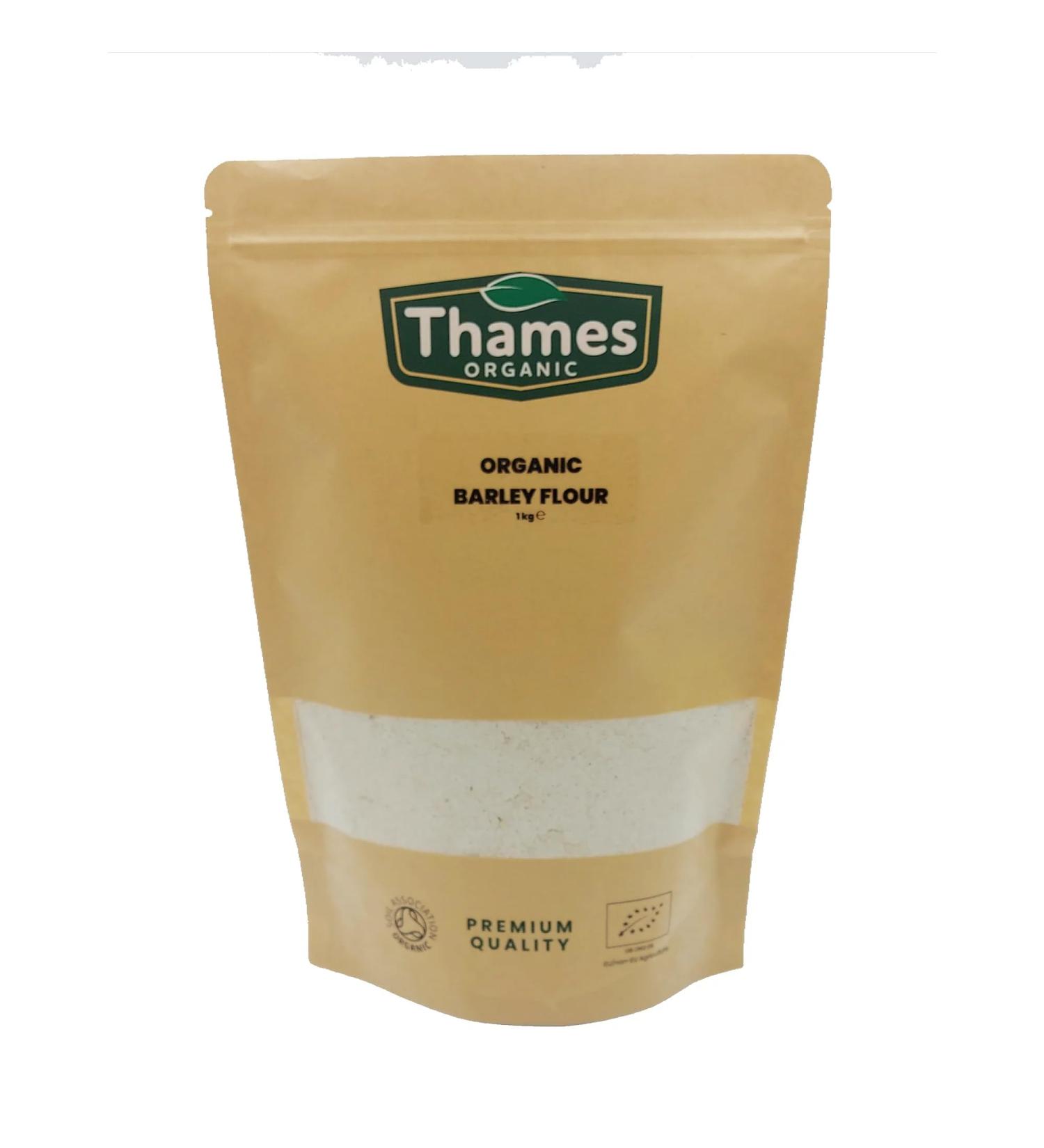 Thames Organic 1kg Organic Barley Flour - Non-GMO, High Fiber & Nutrients, Ideal for Baking/Cooking - Buy Online on SooperMarket.com