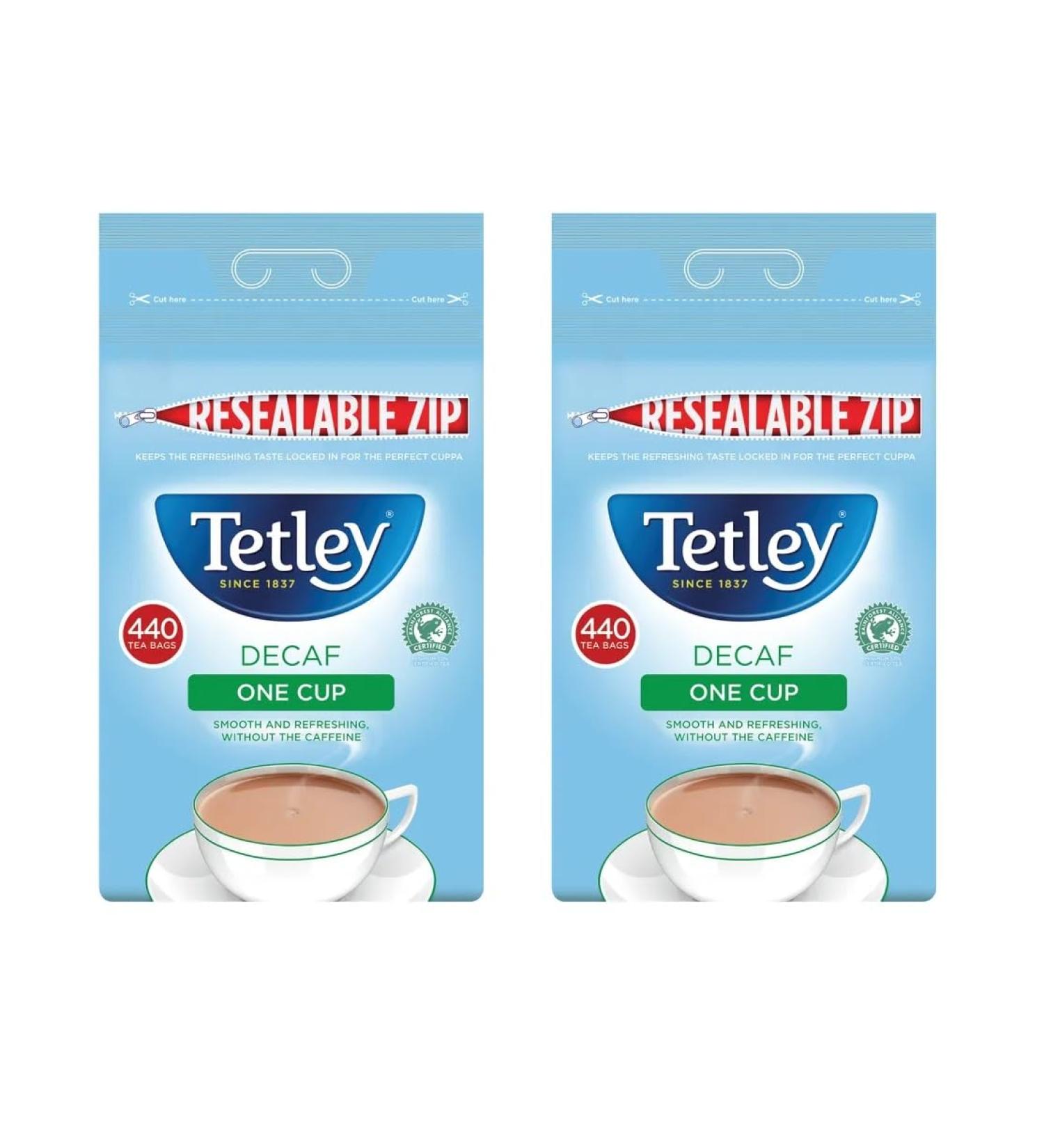Tetley One Cup Decaf Tea Pack of 2 X 440 Tea Bags (Total 880 Teabags) - Buy Online on SooperMarket.com