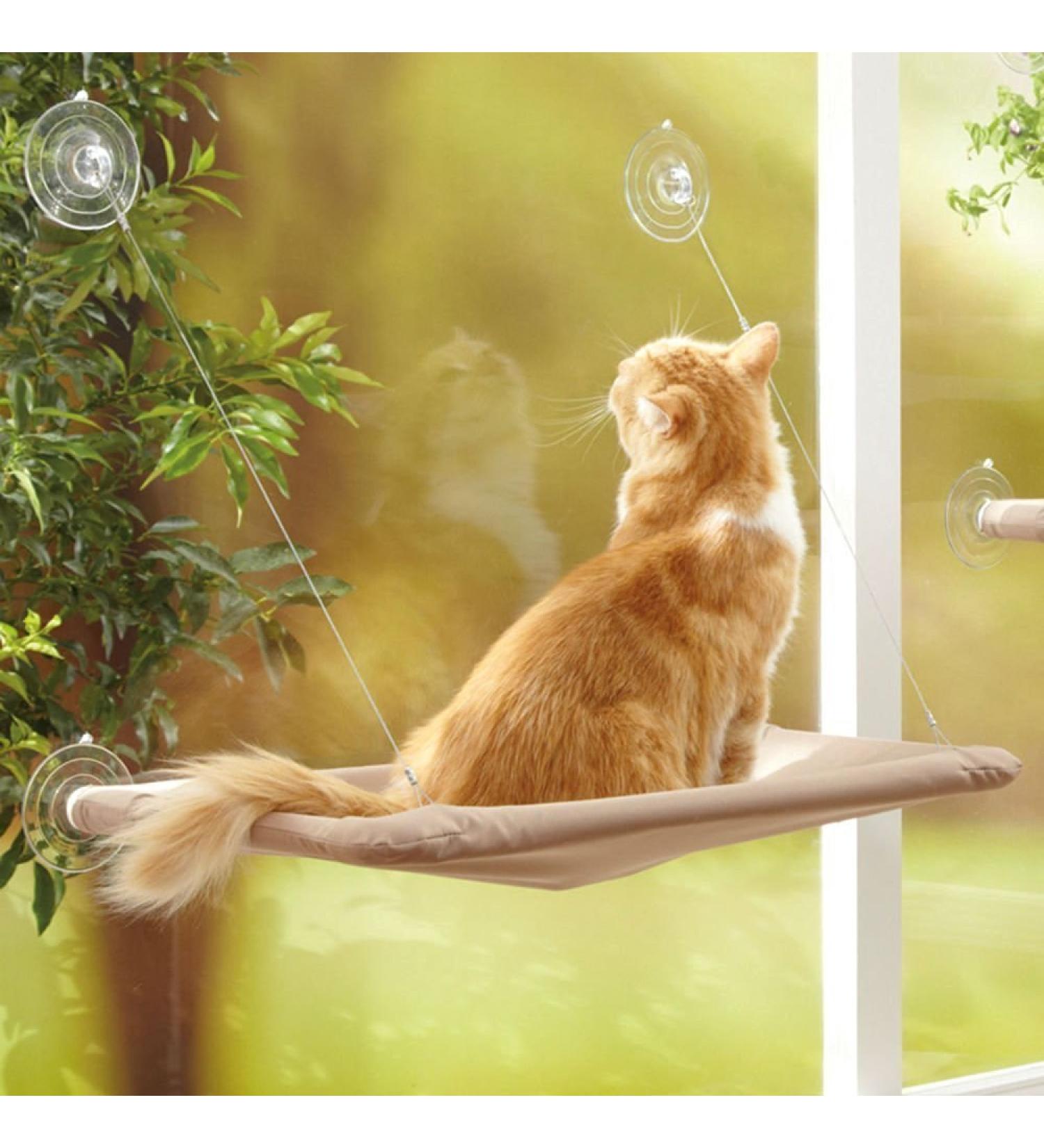 Sunny Seat Cat Window Perch Hammock | Space Saving Cat Bed | Size 55x35cm - Buy Online on SooperMarket.com
