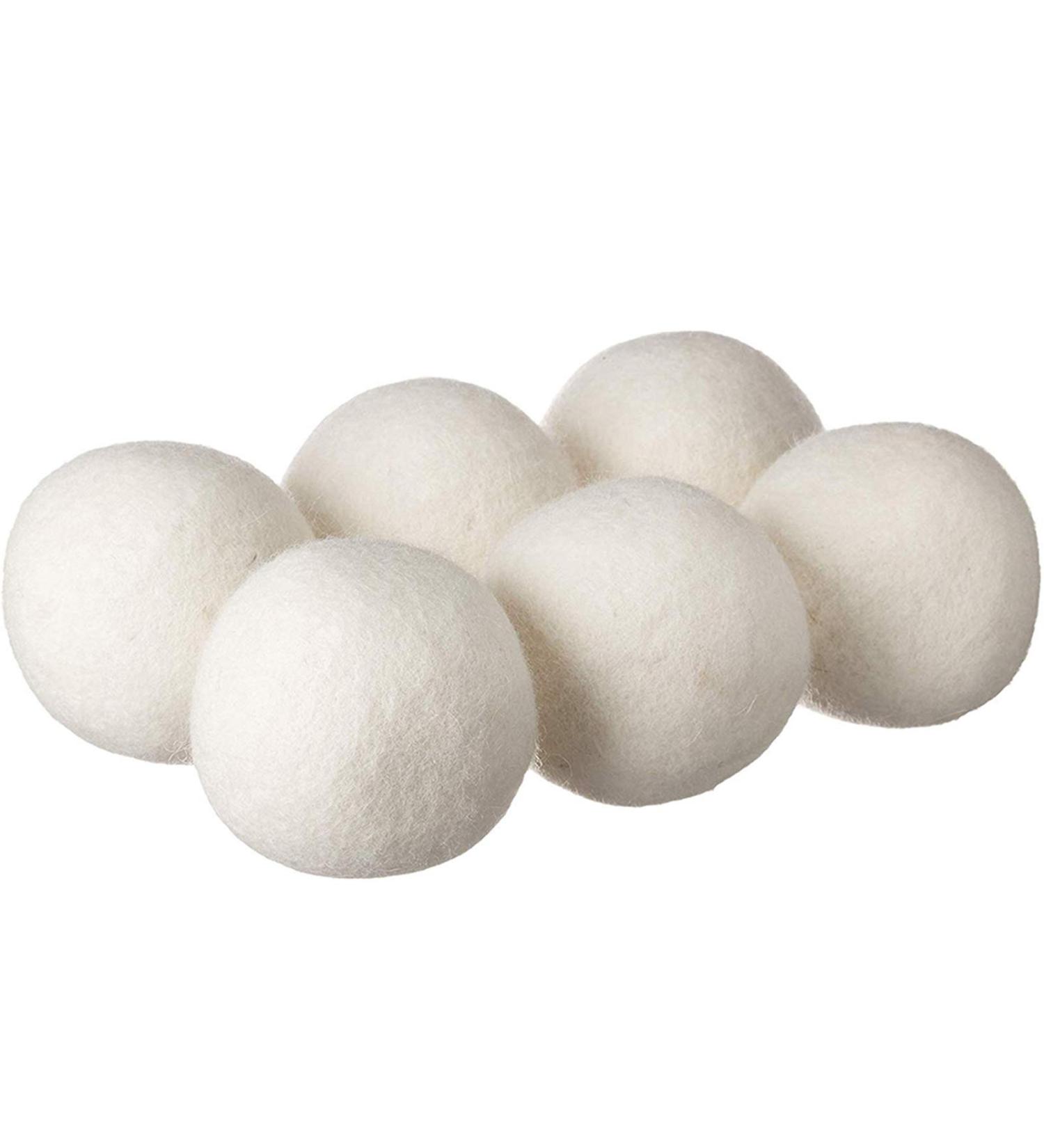 100% NATURAL & HANDMADE WOOL DRYER BALLS Eco-Friendly Reusable Laundry Essentials Saves Drying Time Laundry Balls (6) - Buy Online on SooperMarket.com