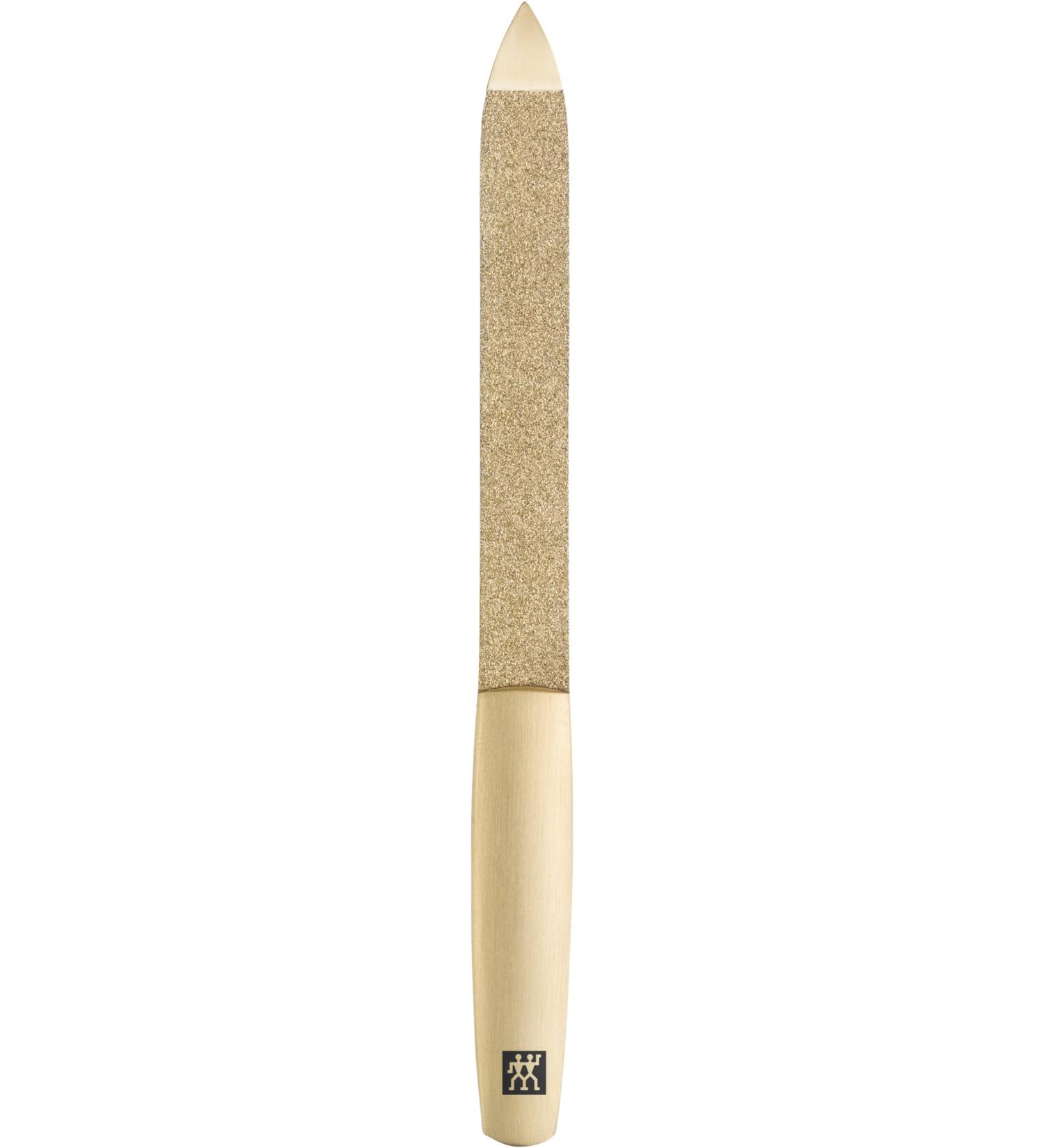 Premium Gold Twin Nail File - Double-Sided Stainless Steel for Fingers & Toenails | 130 mm Nail Care Tool - Buy Online on SooperMarket.com
