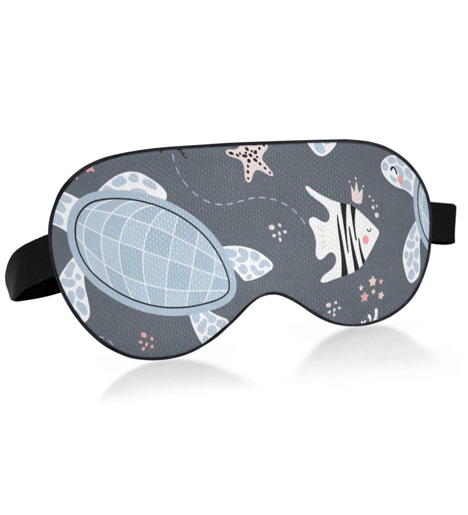 Haskirky Light Blocking Eye Mask for Deep Sleep | Adjustable for Men and Women | Ideal for Travel, Yoga, Meditation | Cute Turtles & Fi - Buy Online on SooperMarket.com