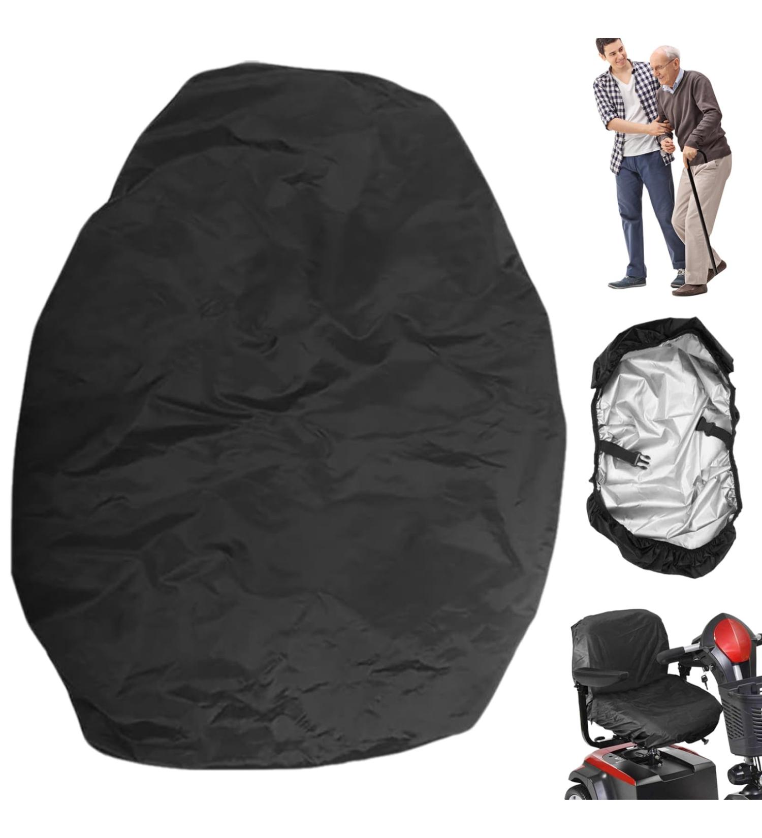 Wheelchairs Accessories Wheelchair Cover 39x20" Black Oxford Cloth Waterproof Mobility Scooter Cover with Four Elastic Wraps & Fastening Tapes for Electric Wheelchairs Mobility Scooter - Buy Online on SooperMarket.com