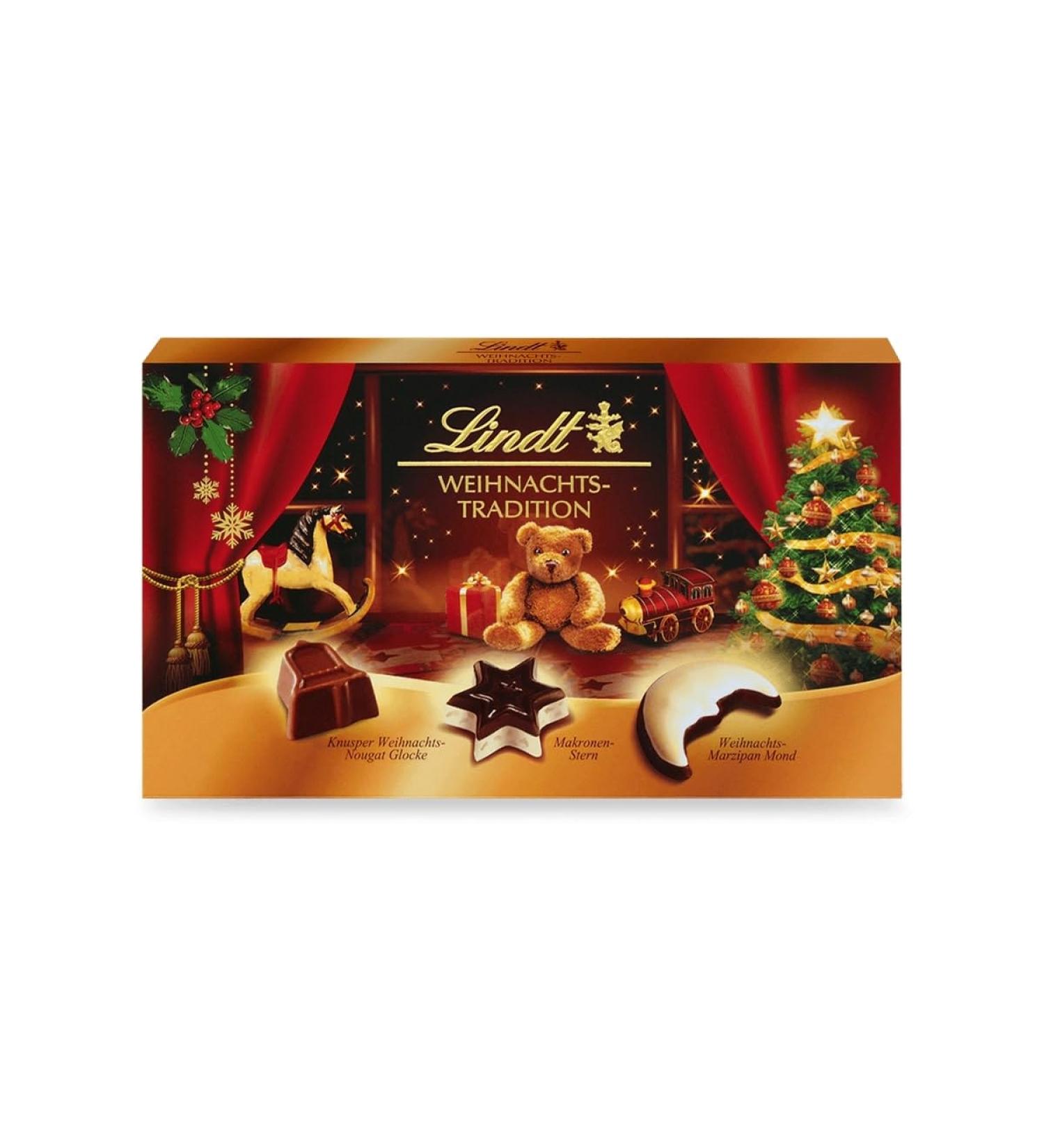 Lindt Chocolate Christmas Tradition Pralin s 2023 | 137g Gift Box | 6 Assorted Varieties | Perfect Christmas Chocolate Gift - Buy Online on SooperMarket.com