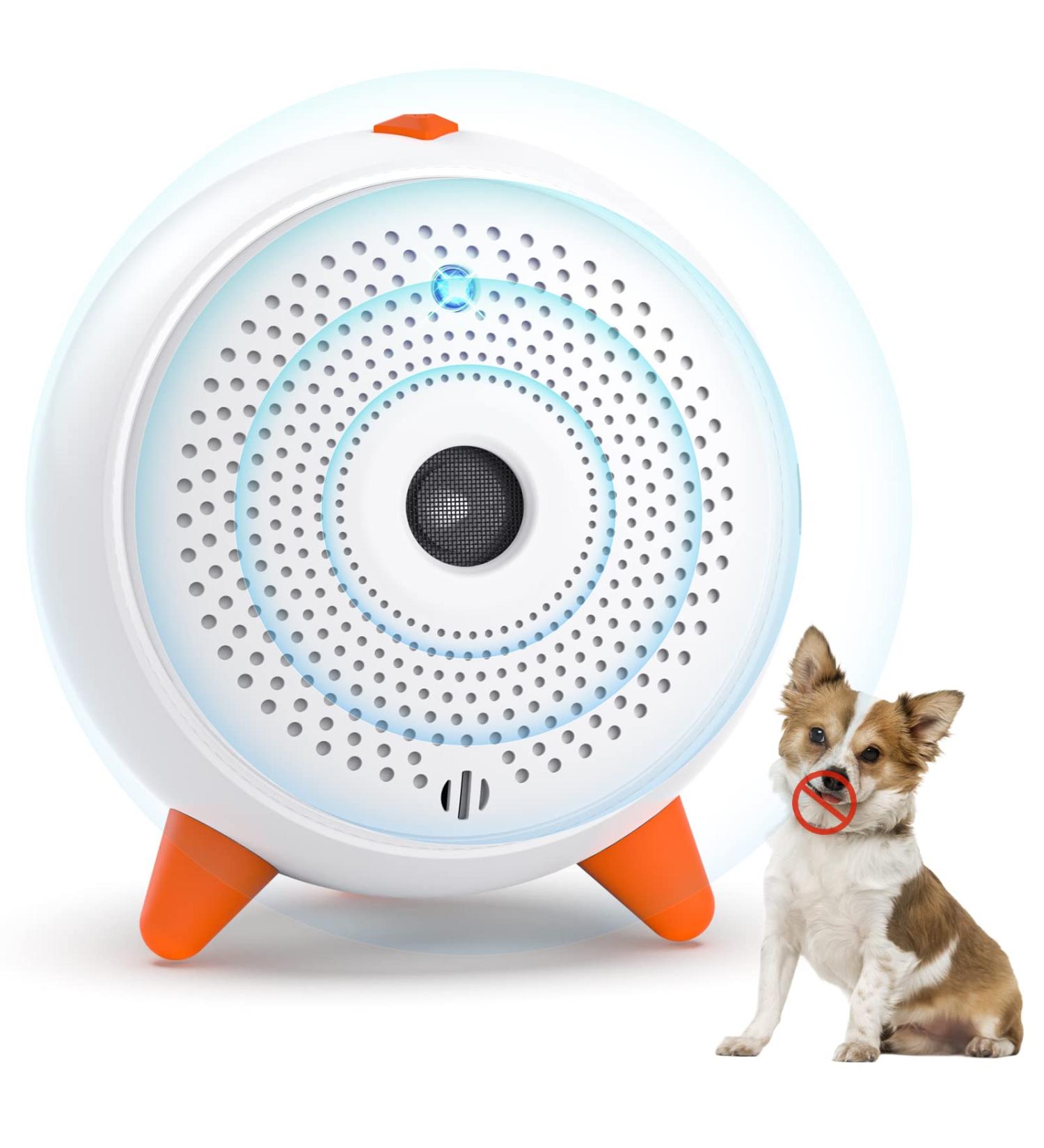 Anti Barking Device Auto Dog Deterrent Devices Stop Dog Barking Ultrasonic Dog Bark Control Anti Bark Device Dogs Stopper Safe Indoor Outdoor Dog Training Tool For Small Puppies Medium Large Dogs White#0102OPLD - Buy Online on SooperMarket.com