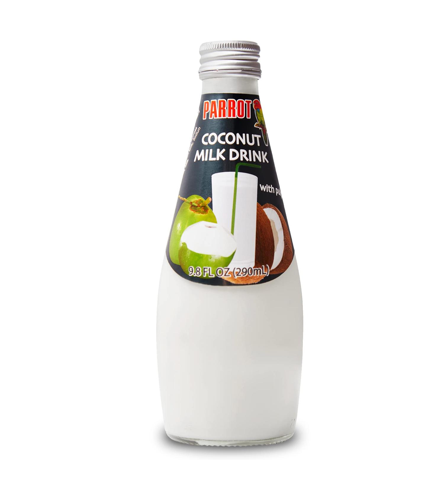 Parrot Coconut Milk Drink Original with Pulp 290ml (Pack of 12) - Refreshing Tropical Beverage - Buy Online on SooperMarket.com