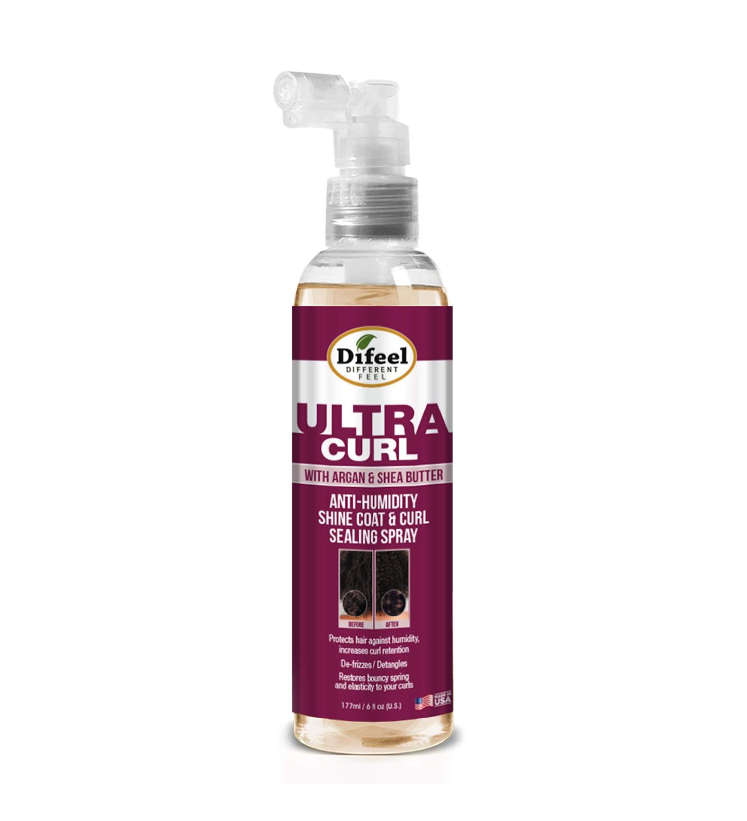 Difeel Ultra Curl Sealing Spray 8 oz - Hair Treatment for Curly Hair Anti-Frizz and Humidity-Proof - Buy Online on SooperMarket.com