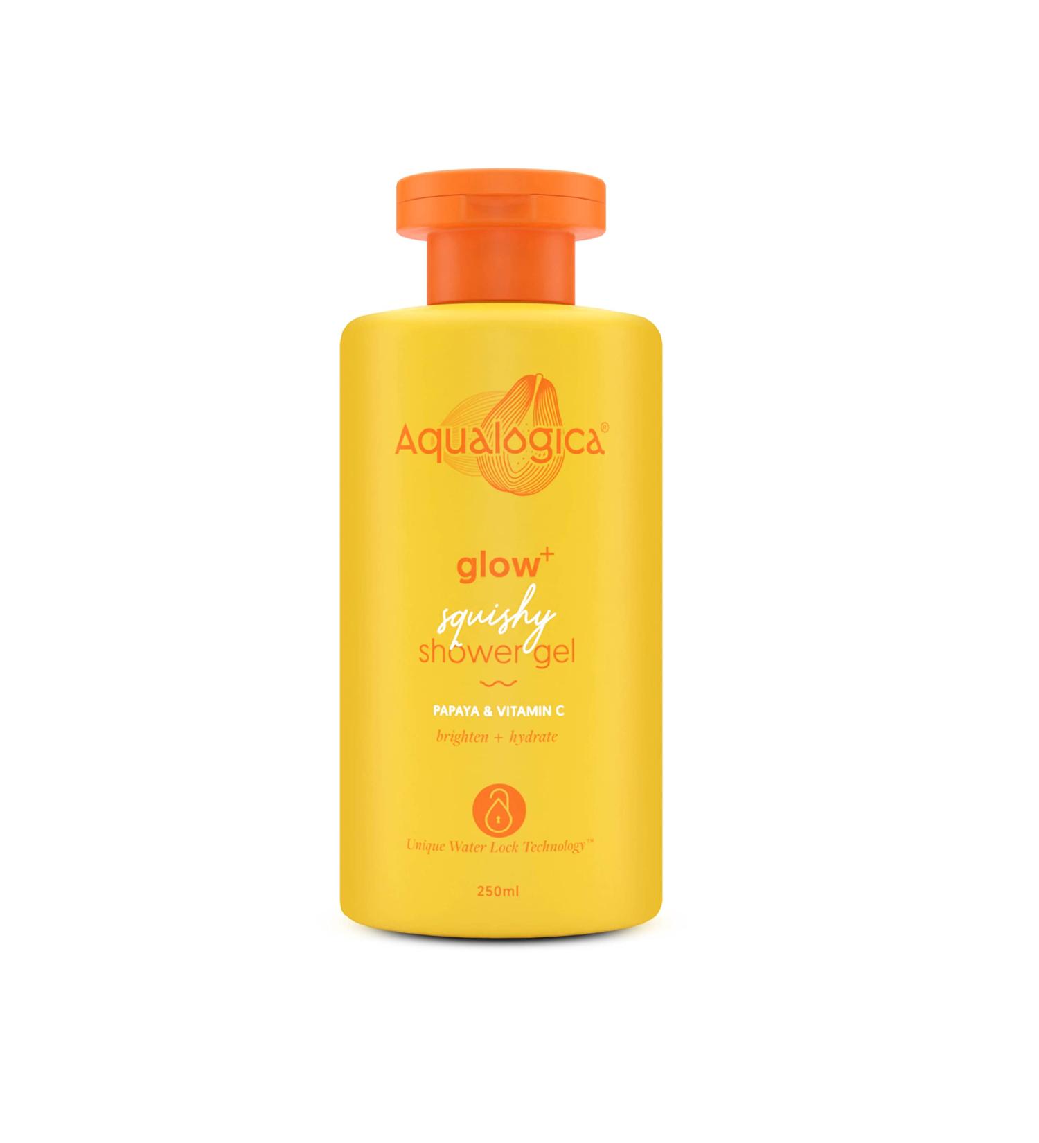 Glow+ Squishy Shower Gel - Papaya & Vitamin C Body Wash for Glowing Skin | Deep Cleansing & Gentle Exfoliation | 8.45 Fl Oz/250ml - Shop Internationally - Buy Online on SooperMarket.com