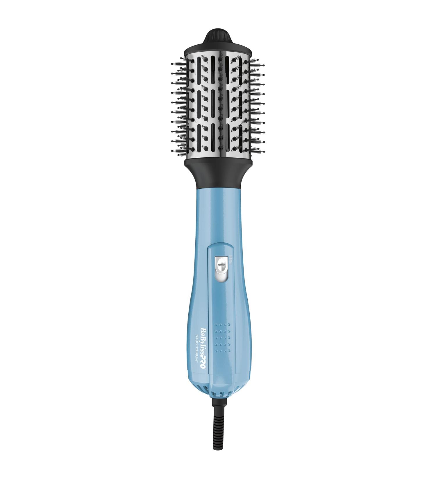 BaBylissPRO Nano Titanium Oval Ionic Hot Air Styler Blow out Hair Dryer Brush with Boar and Nylon Bristles 2.5 inch (64mm) - Buy Online on SooperMarket.com